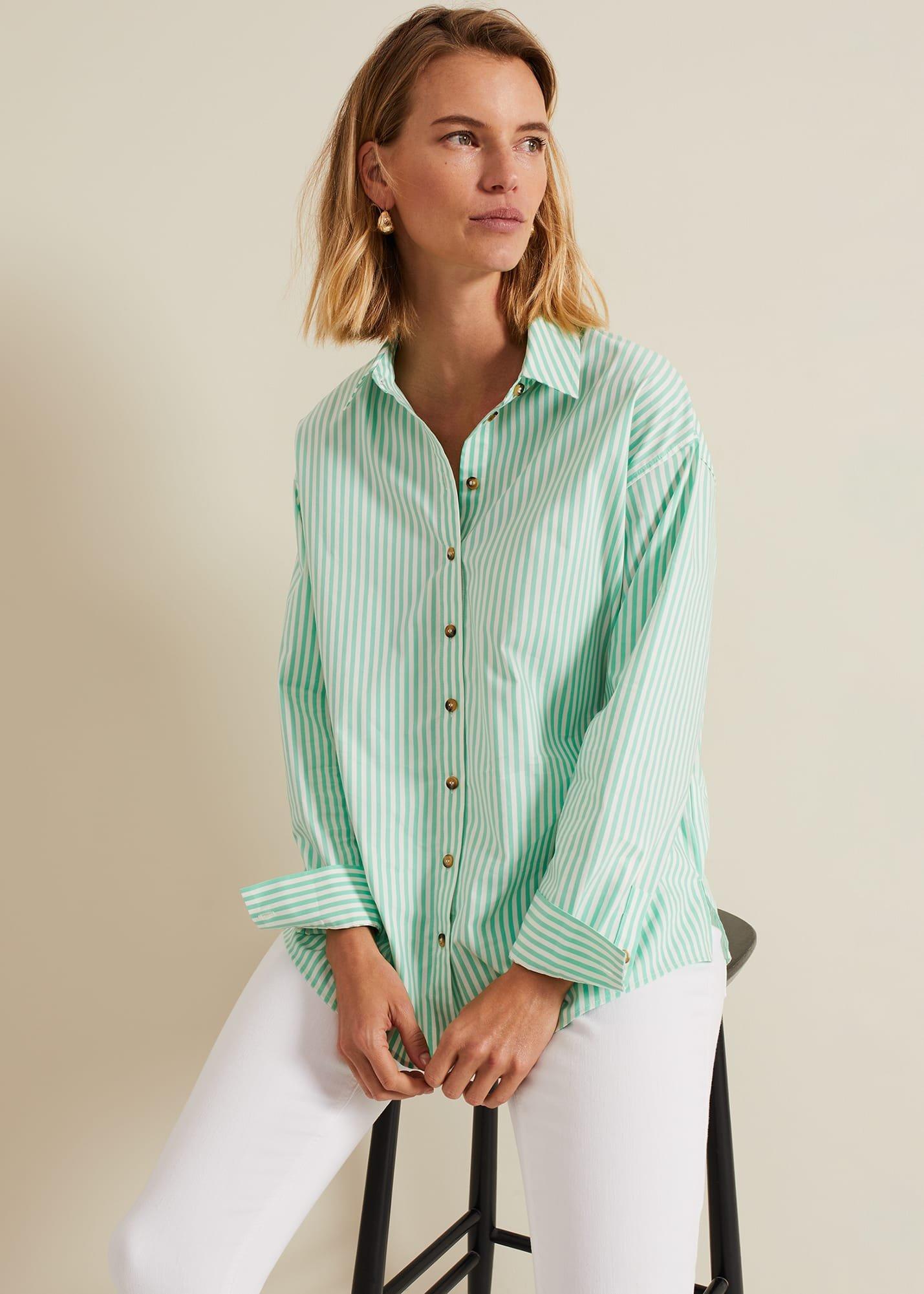 Green Striped Shirt