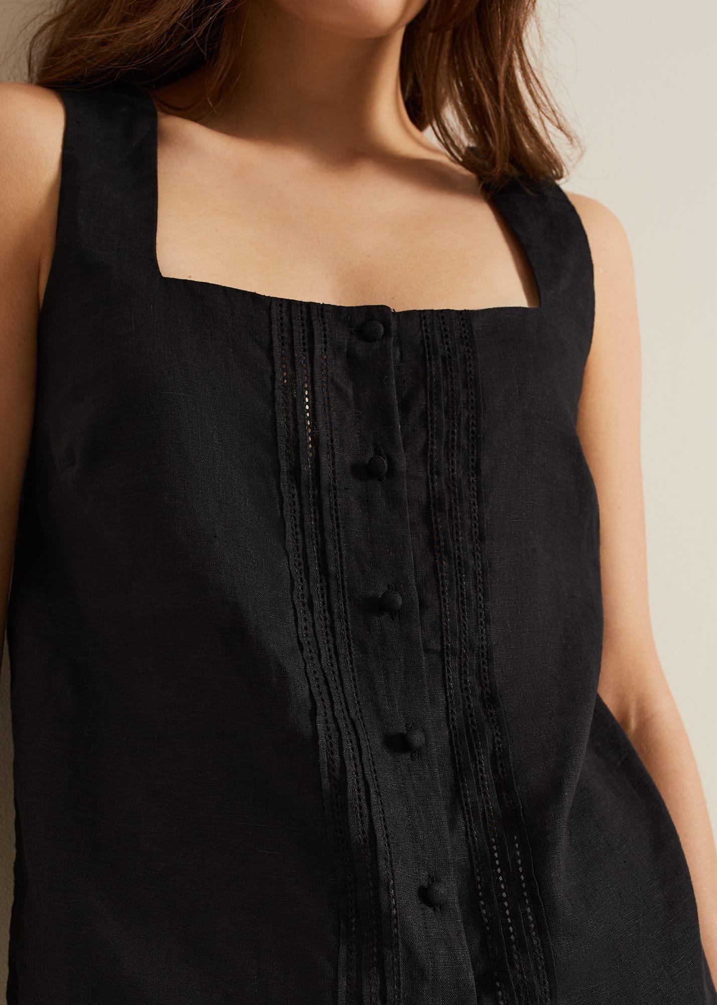 Ashley Linen Button Shell Top