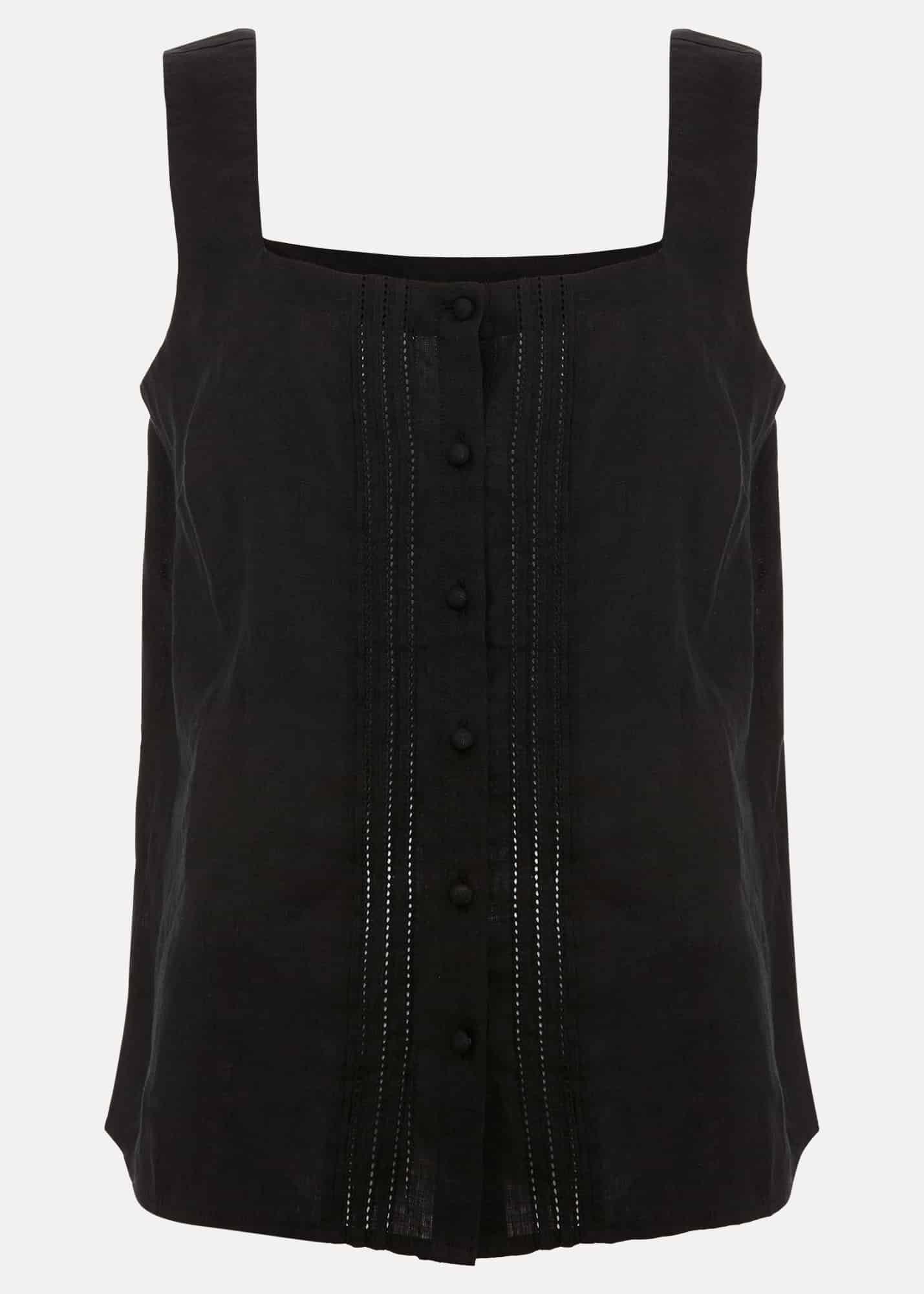 Ashley Linen Button Shell Top