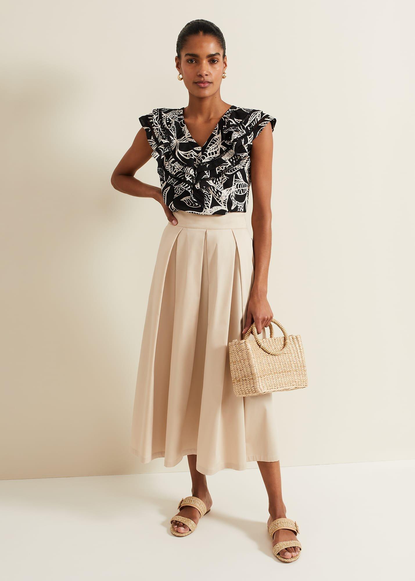 Rosey Linen Ruffle Top