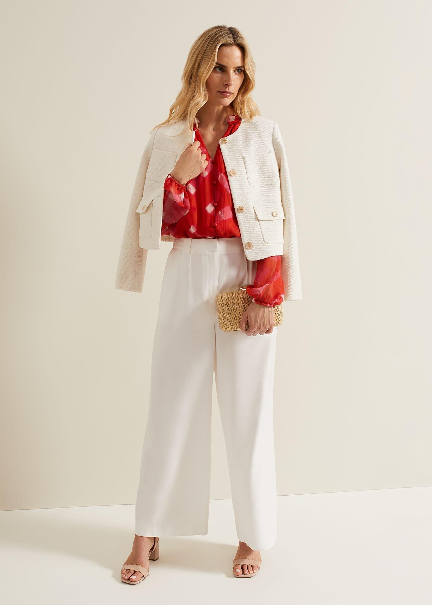 Megan Check Print Blouse