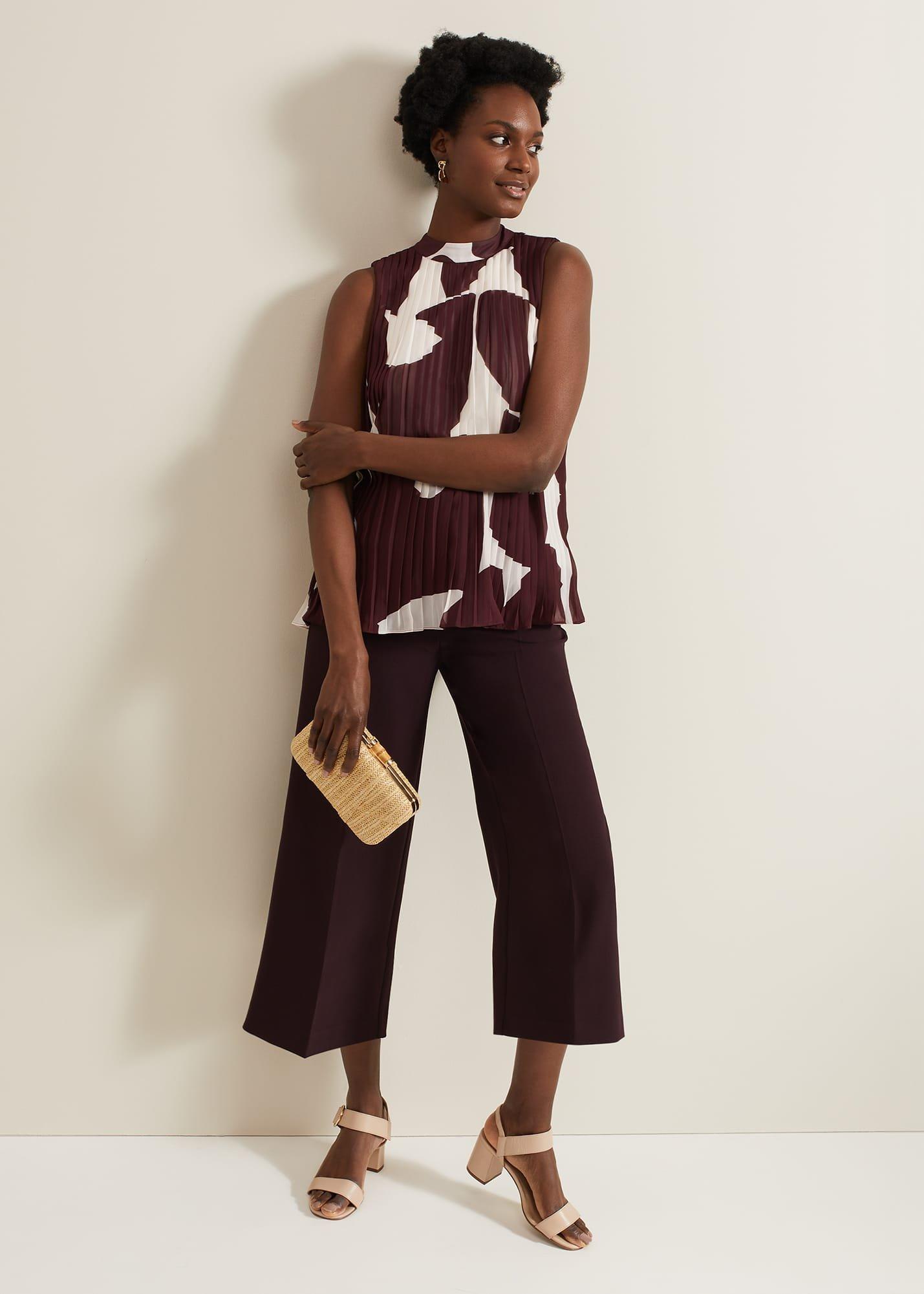 Nina Abstract Pleat Top