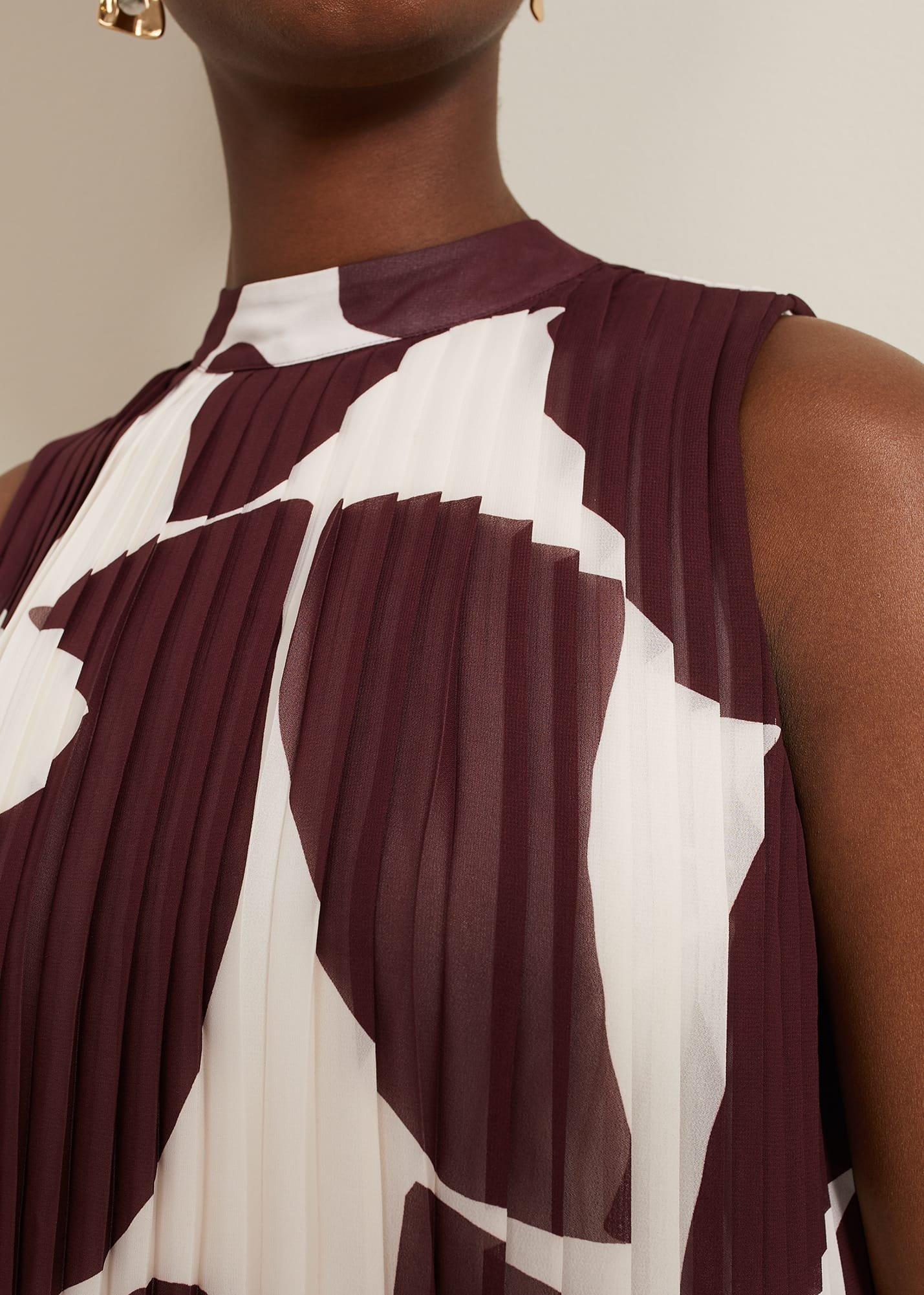 Nina Abstract Pleat Top
