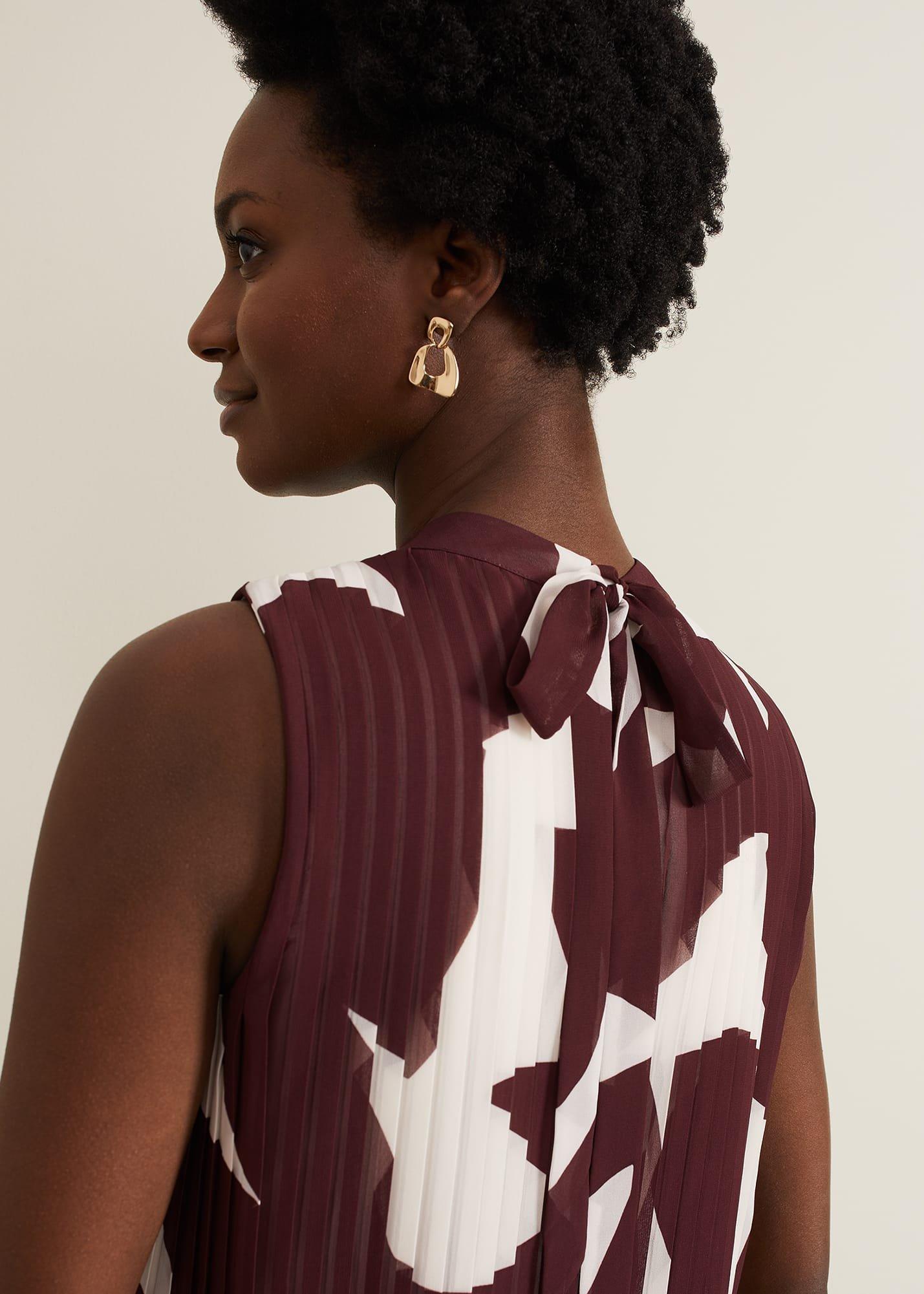 Nina Abstract Pleat Top