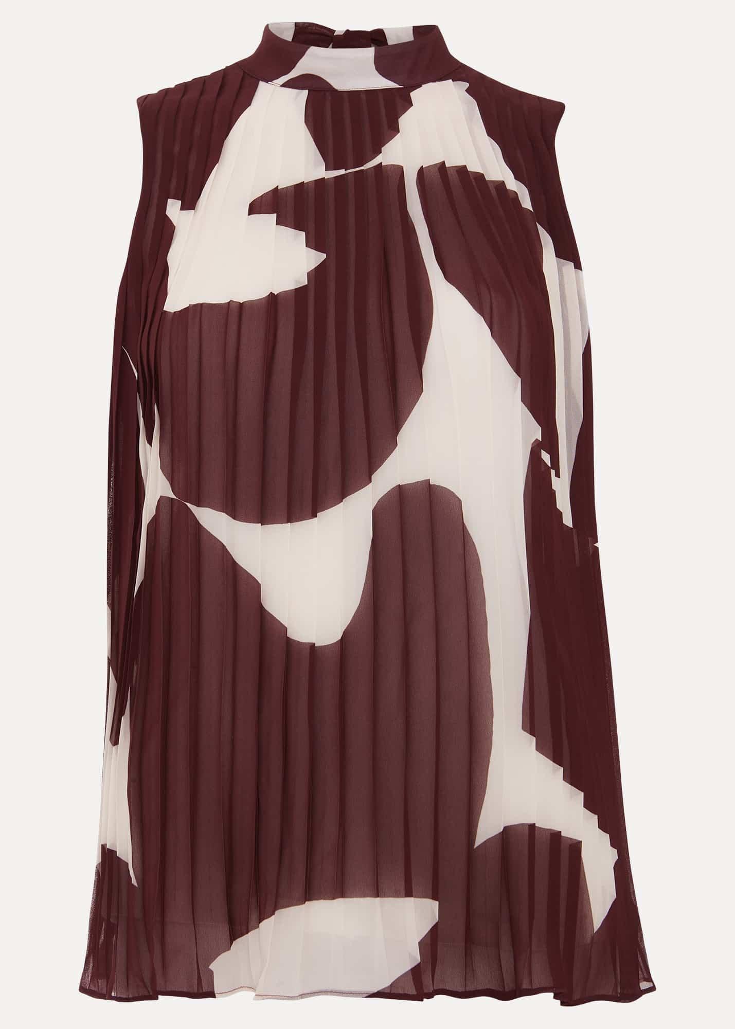 Nina Abstract Pleat Top
