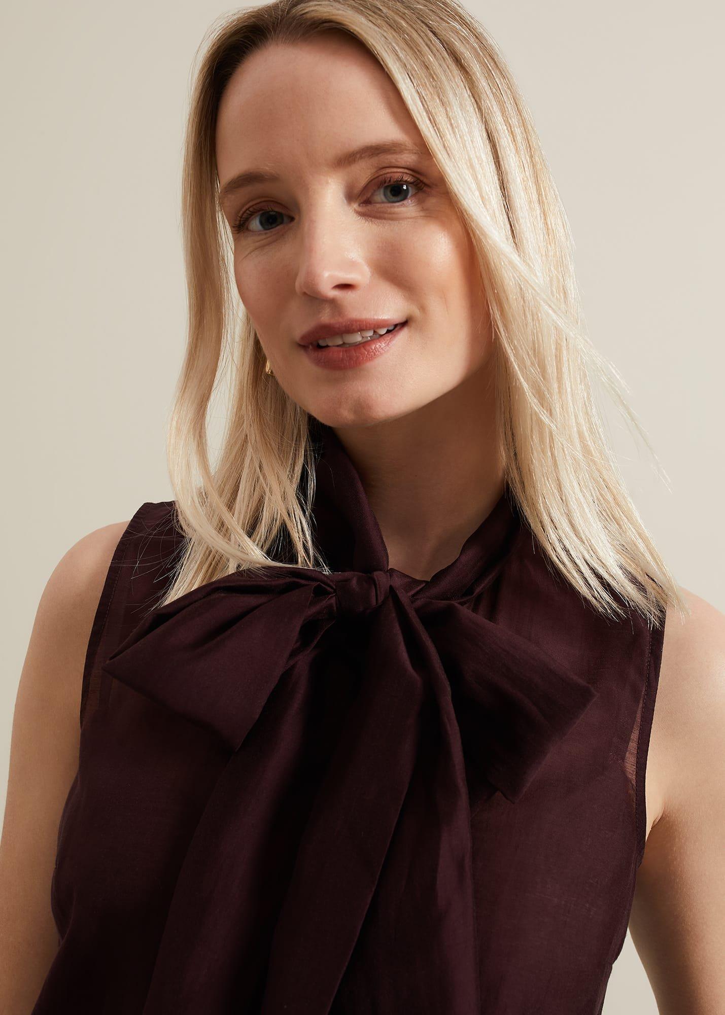 Saylor Sleeveless Pussybow Blouse