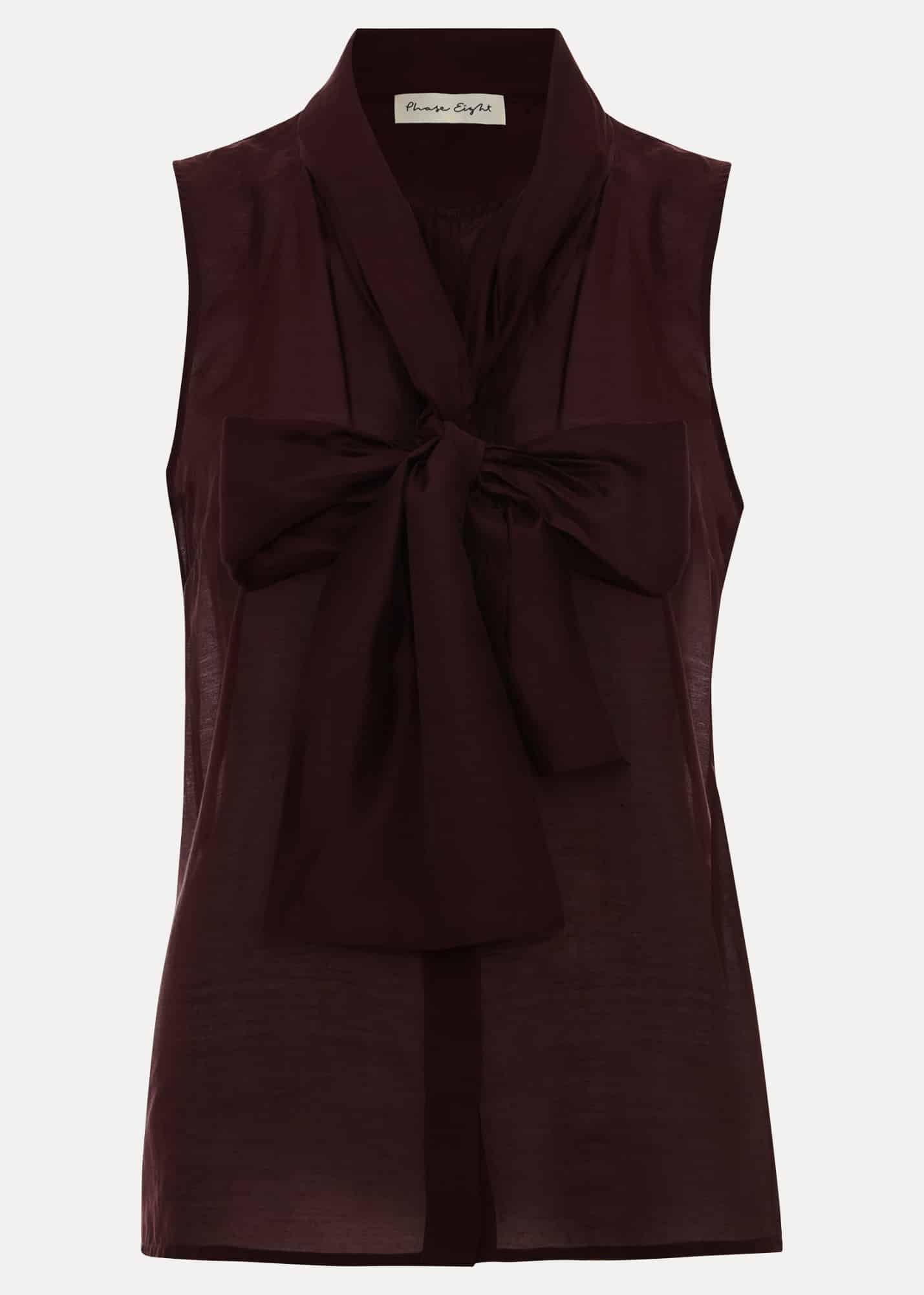Saylor Sleeveless Pussybow Blouse