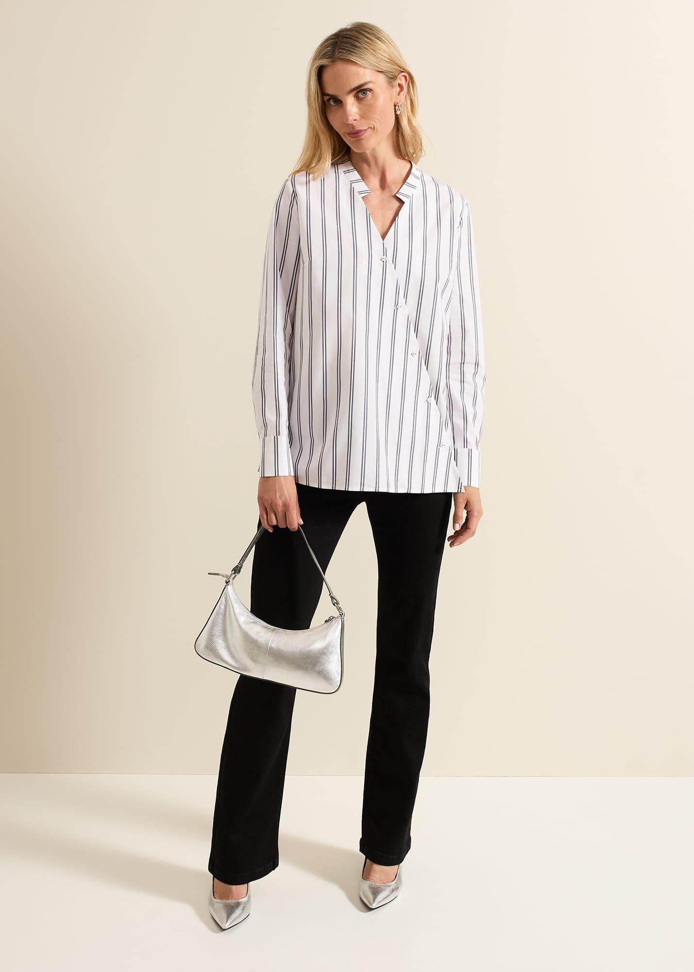 Ashlyn Asymmetric Striped Shirt