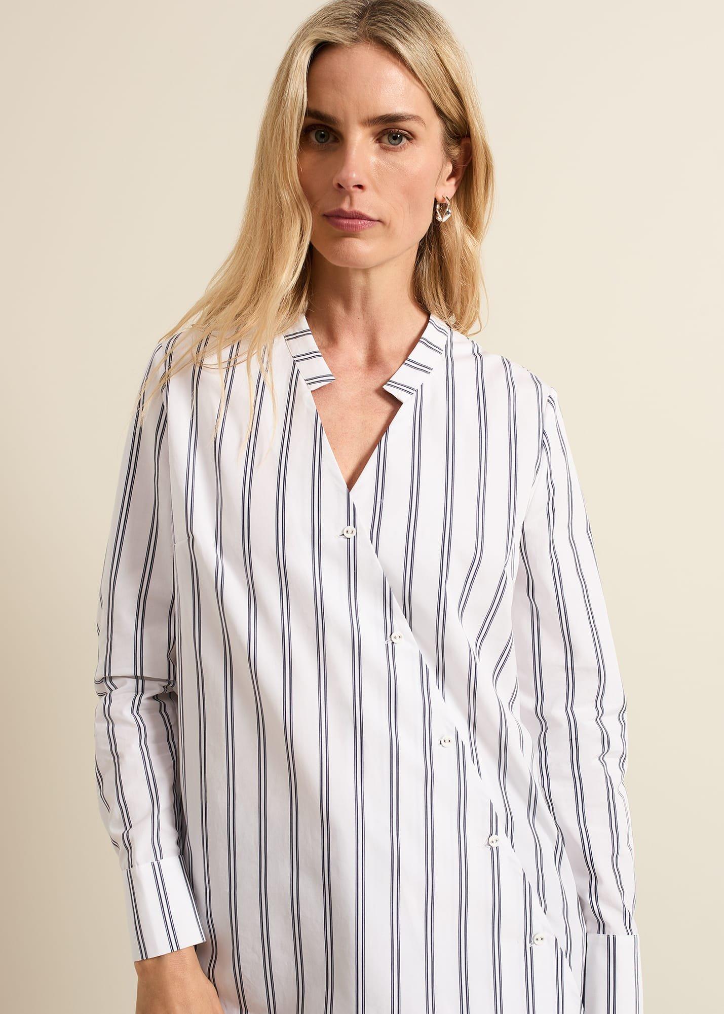 Ashlyn Asymmetric Striped Shirt