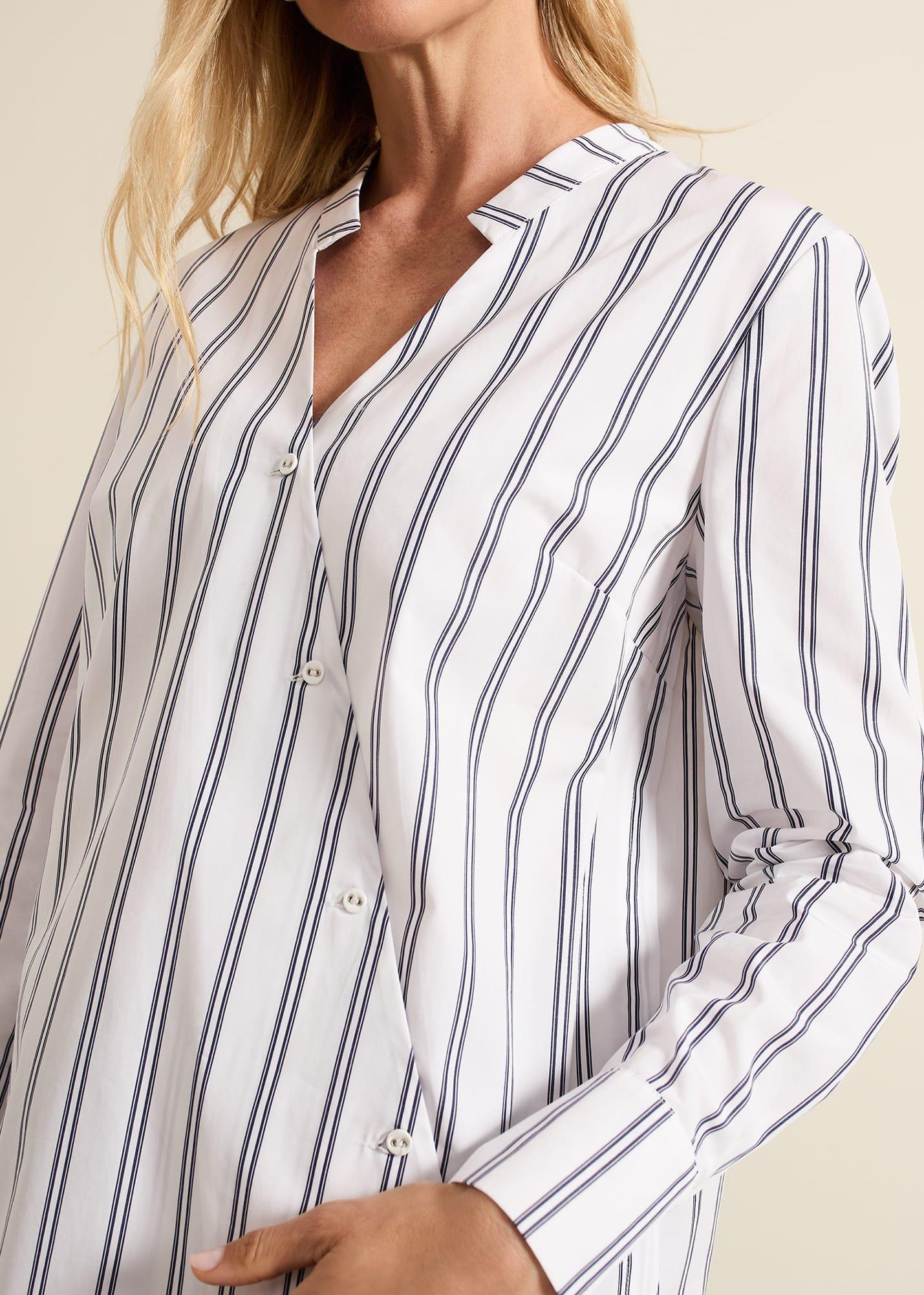 Ashlyn Asymmetric Striped Shirt