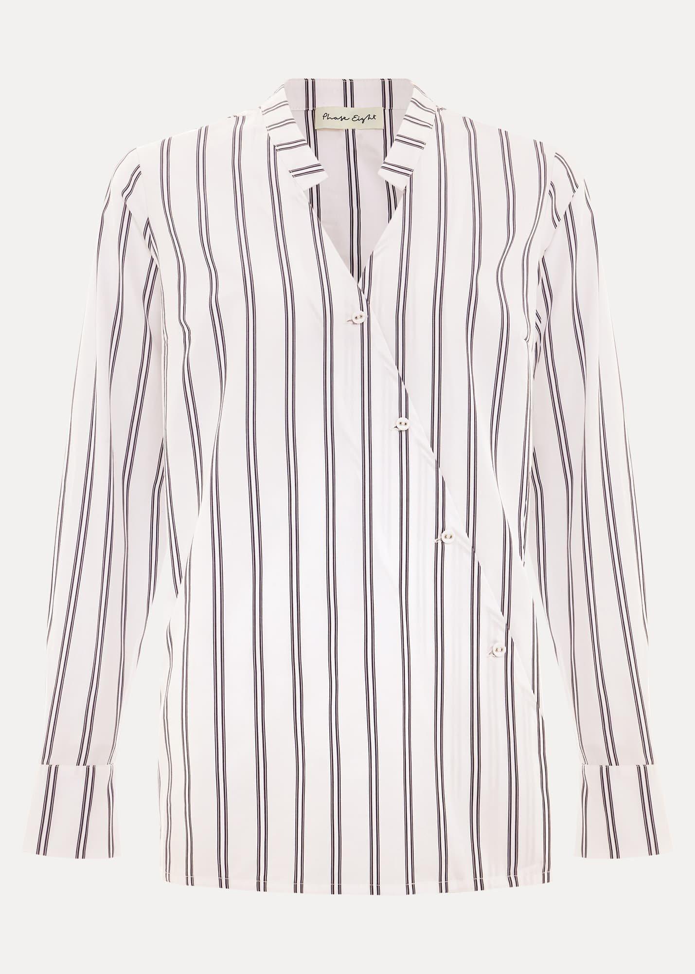 Ashlyn Asymmetric Striped Shirt