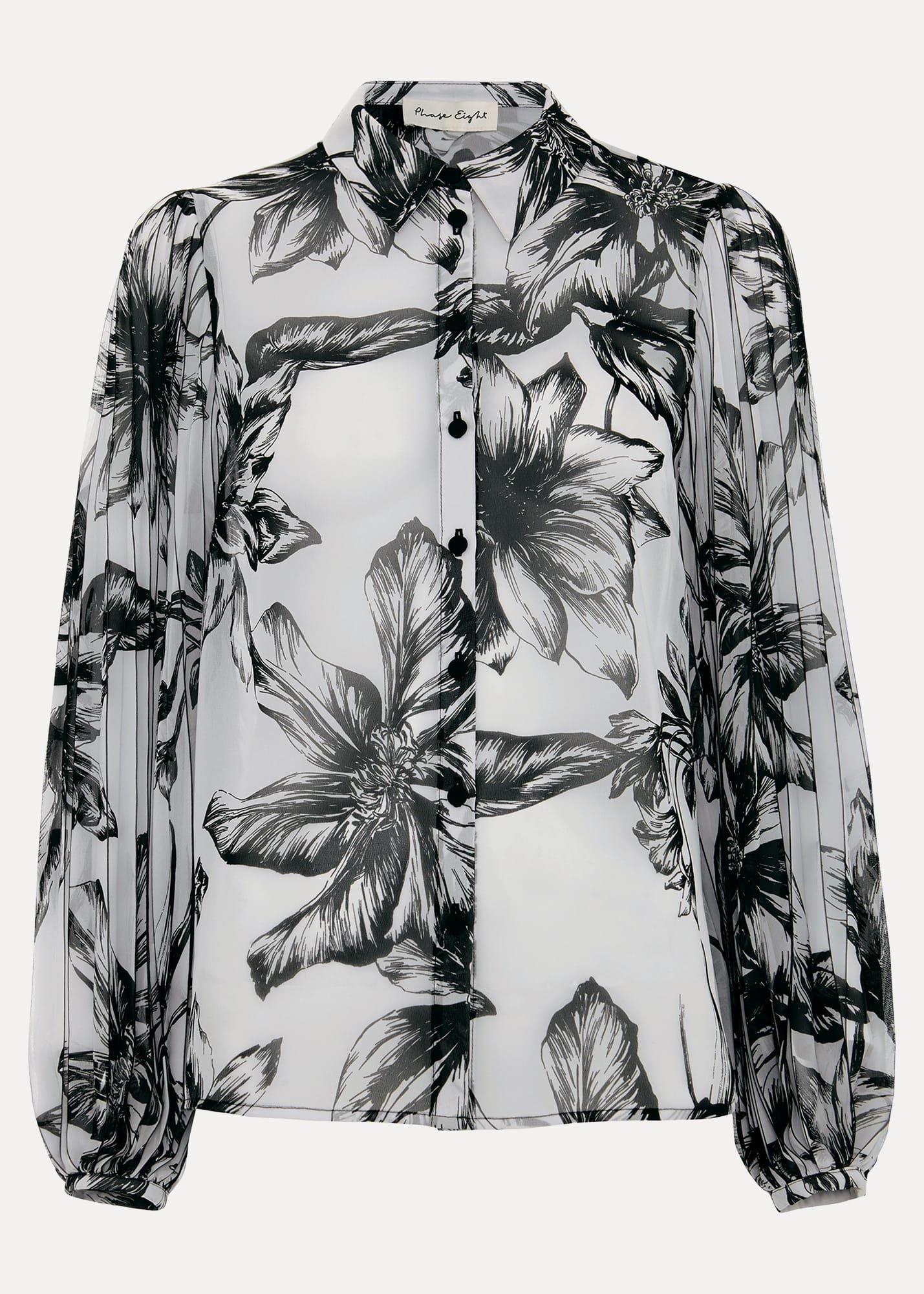 Sienna Floral Pleat Sleeve Blouse