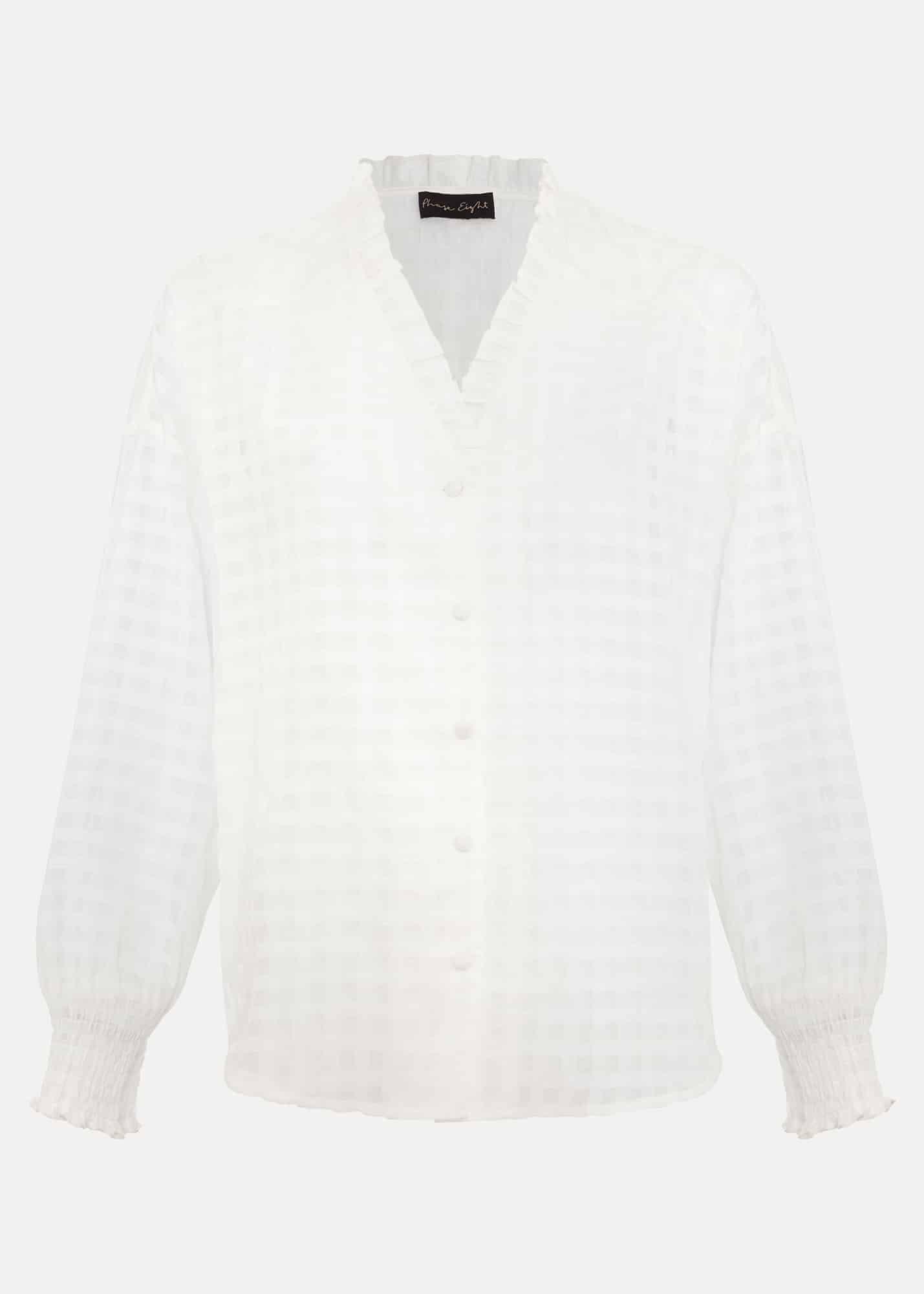 Tara Textured Frill Blouse
