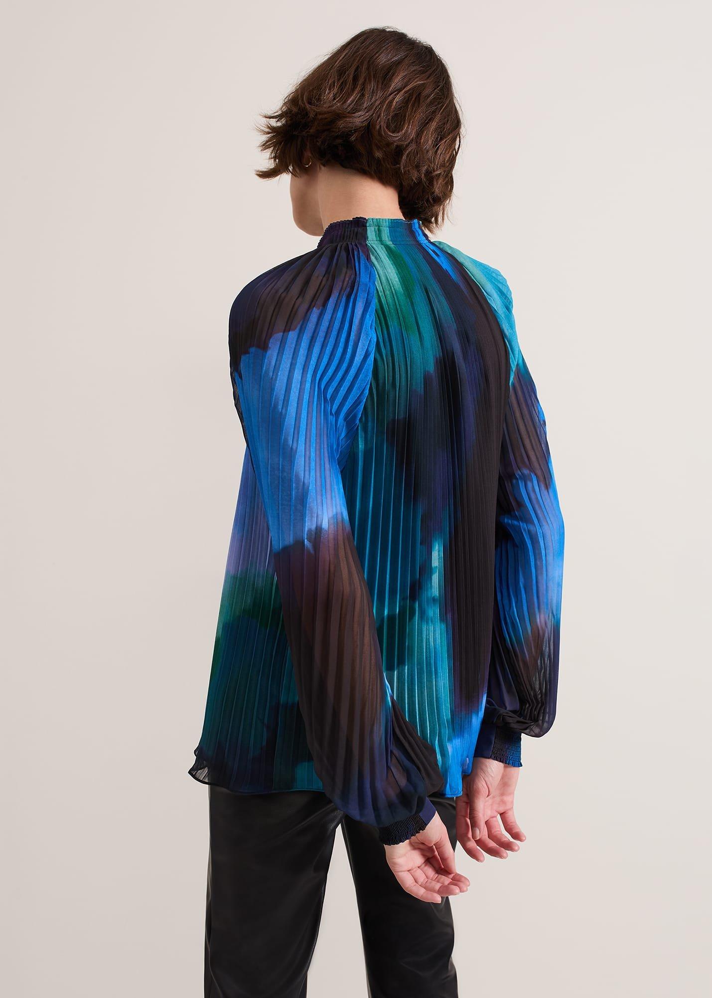 Eleanor Abstract Pleat Blouse