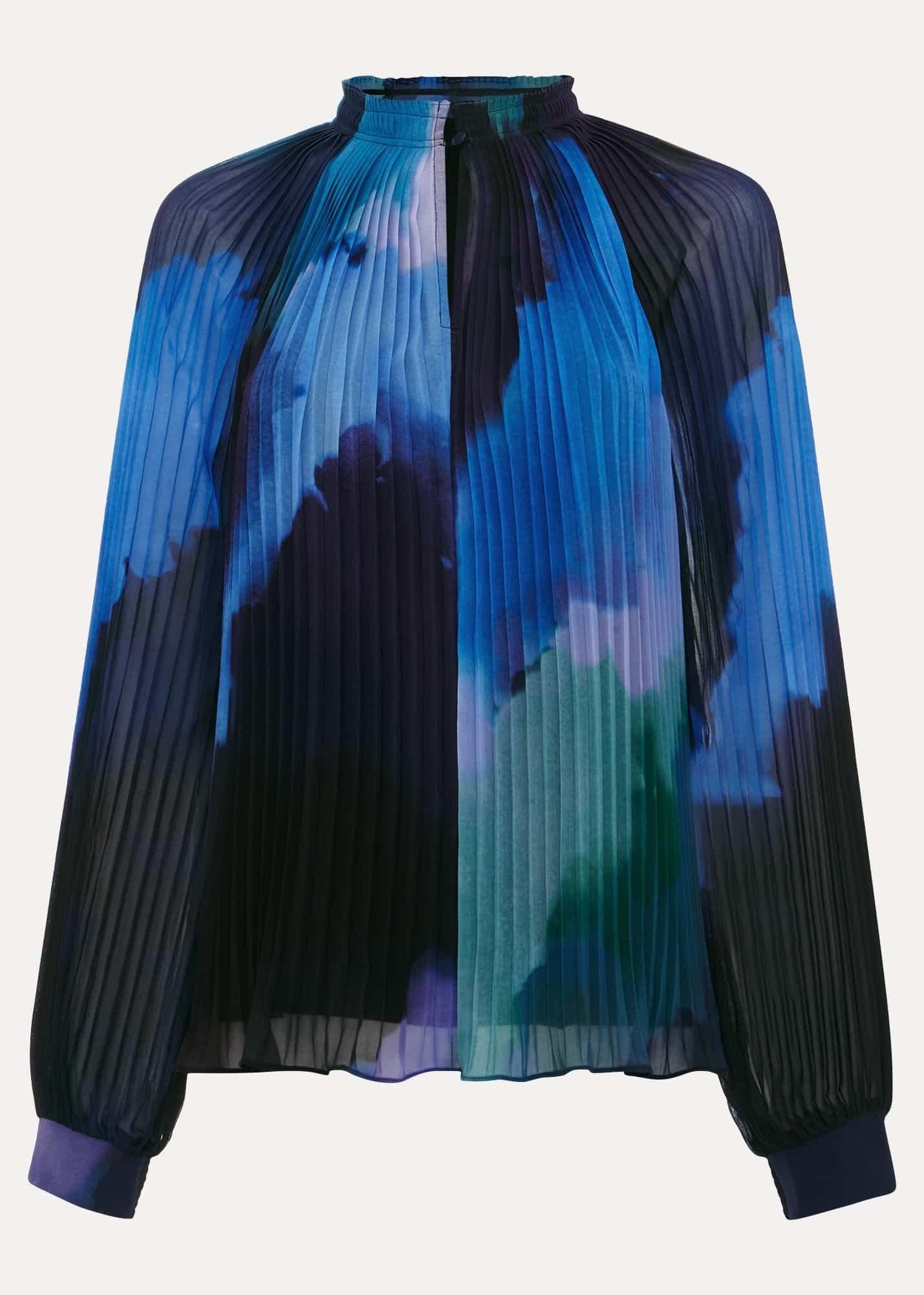 Eleanor Abstract Pleat Blouse
