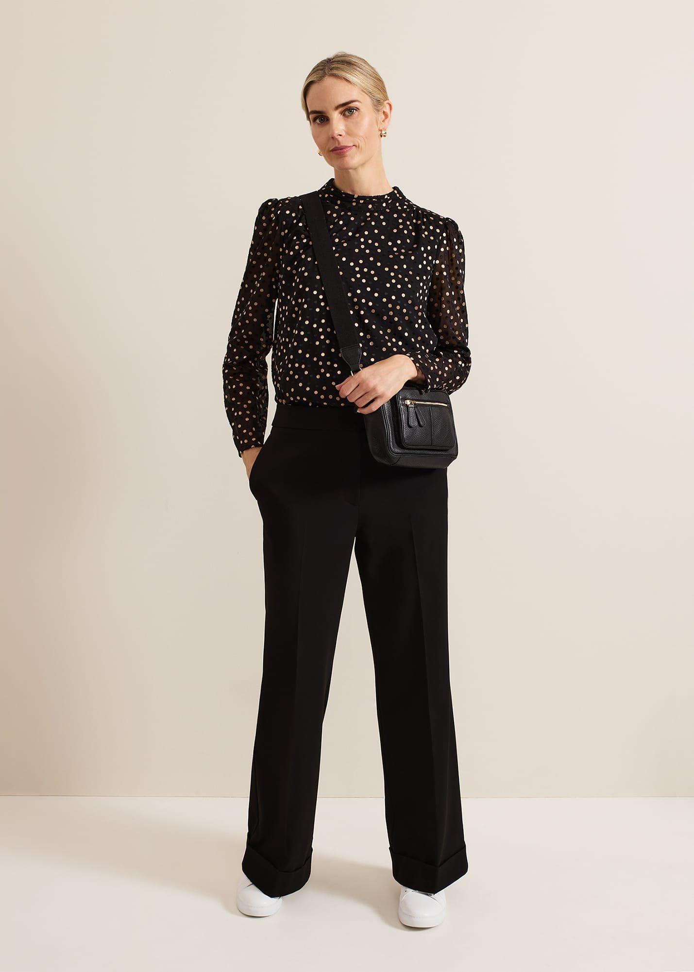 Jacey Spot Jacquard Blouse