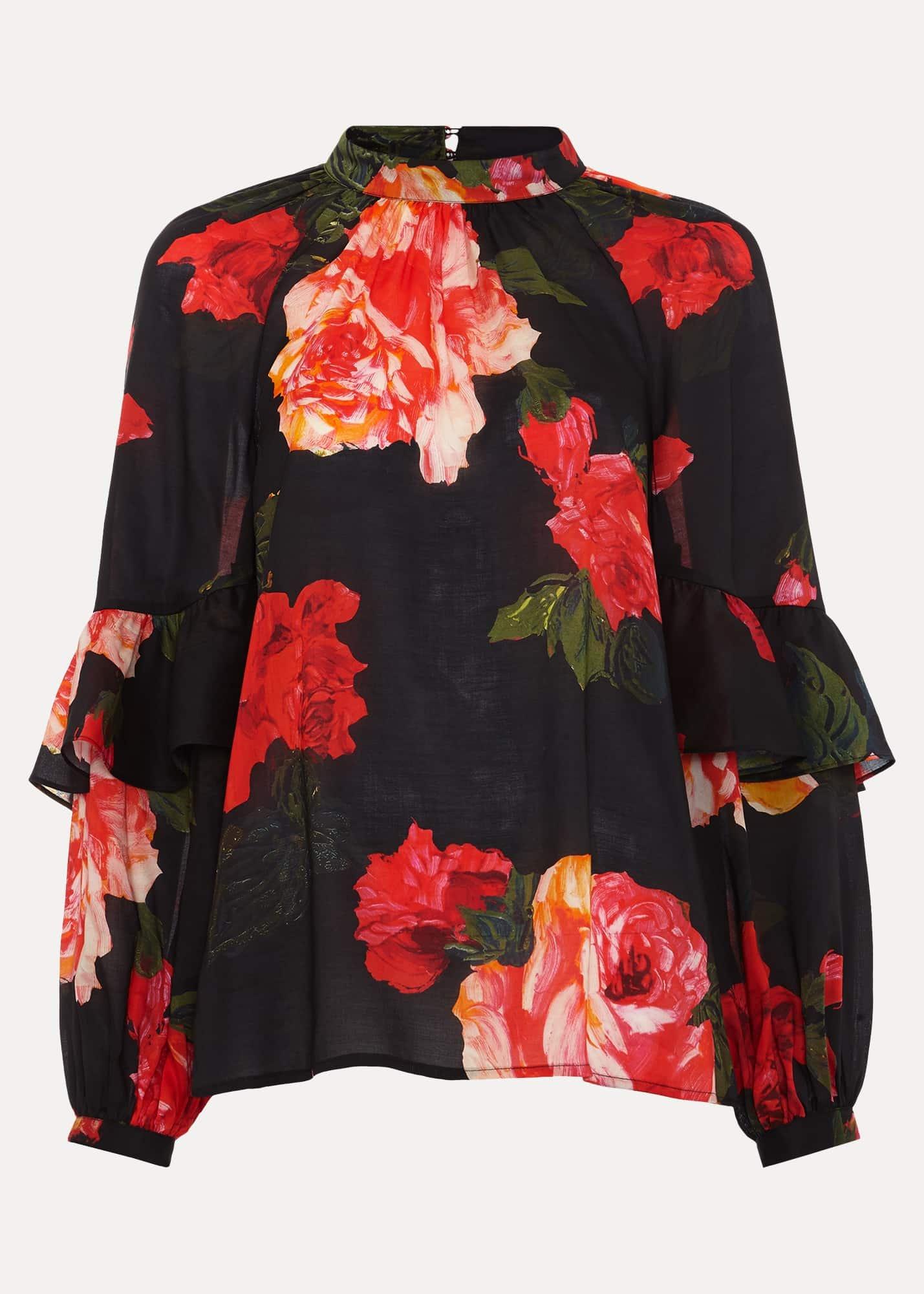 Celina Rose Print Blouse