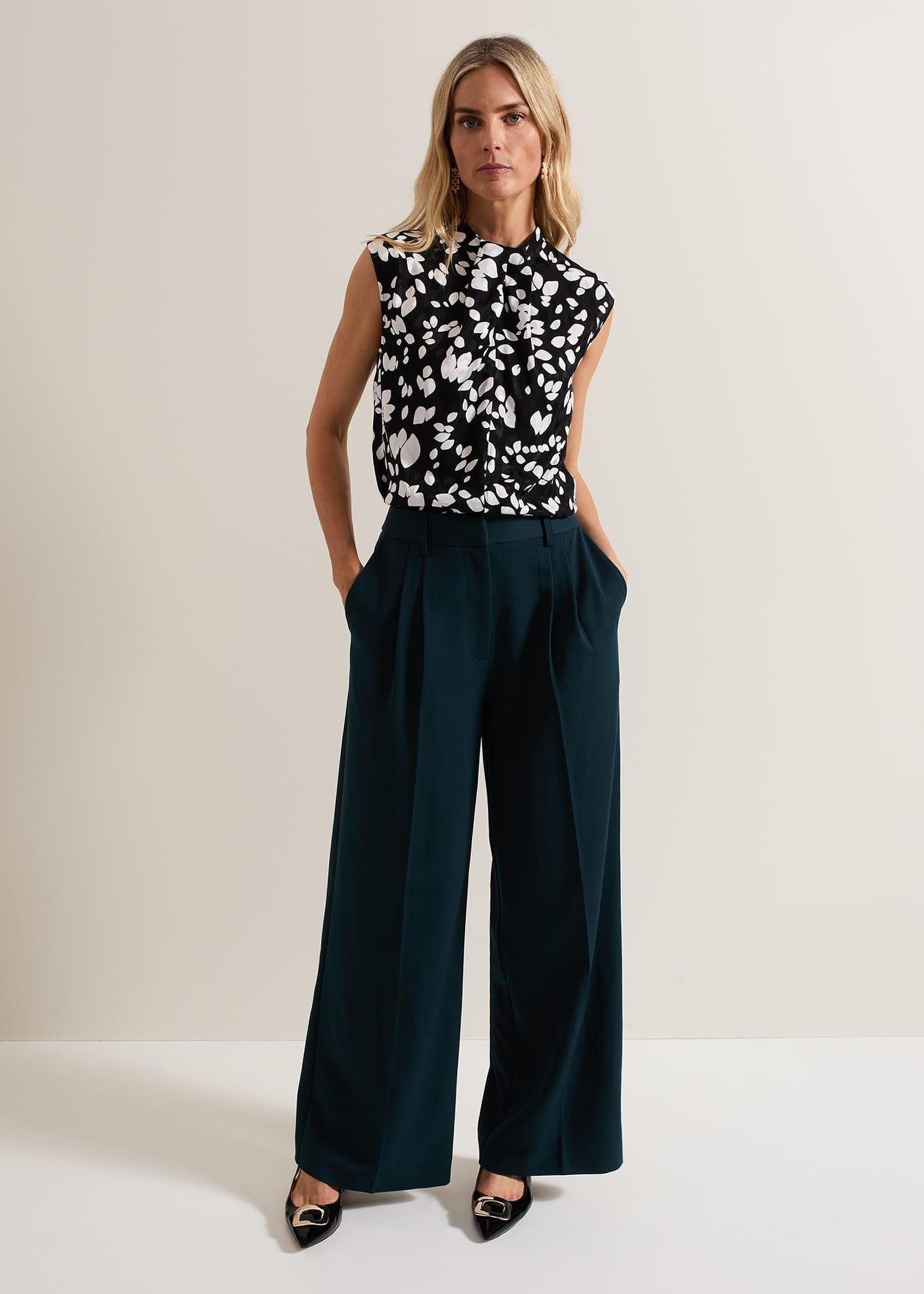 Polly Printed Twist Neck Top