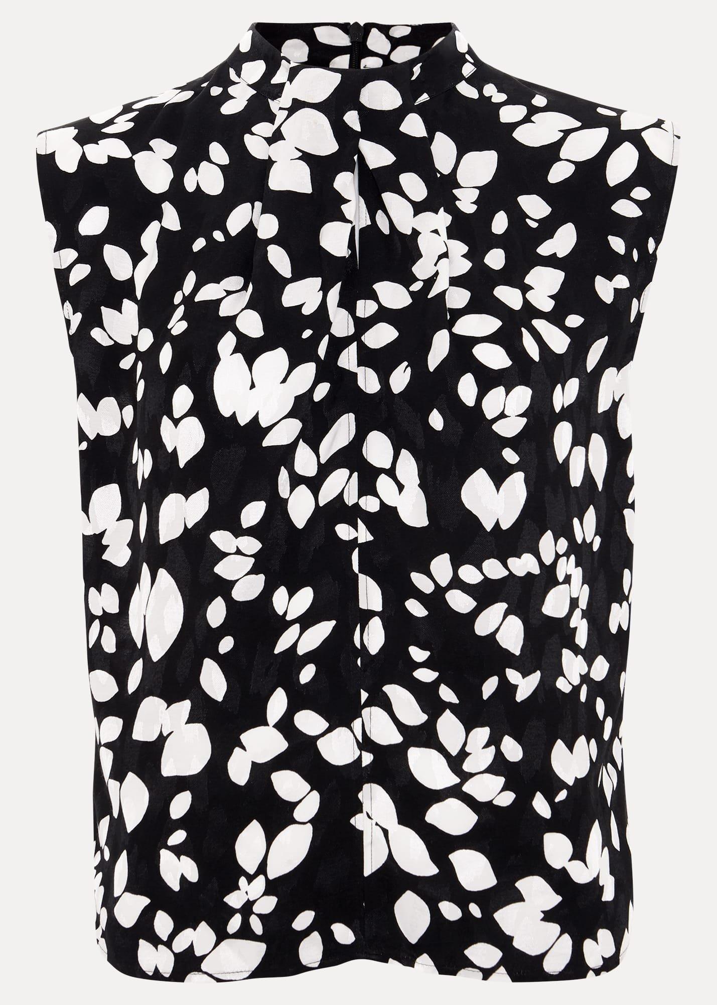 Polly Printed Twist Neck Top