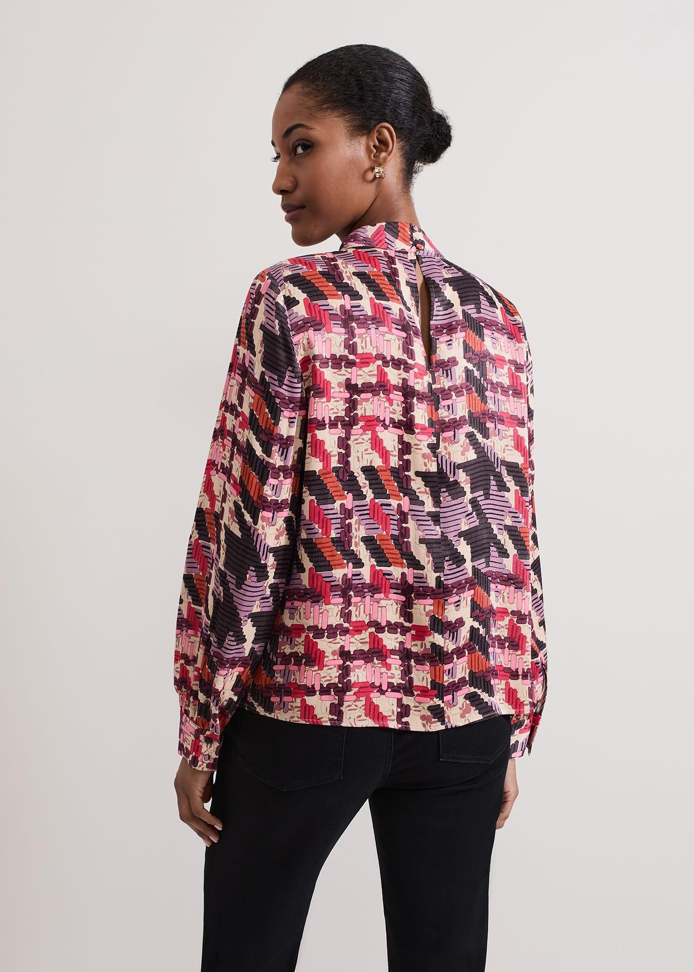 Lyla Satin Printed Blouse