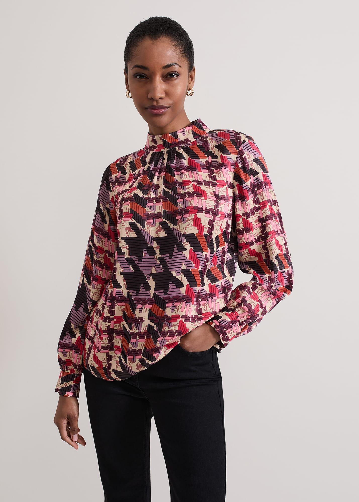 Lyla Satin Printed Blouse