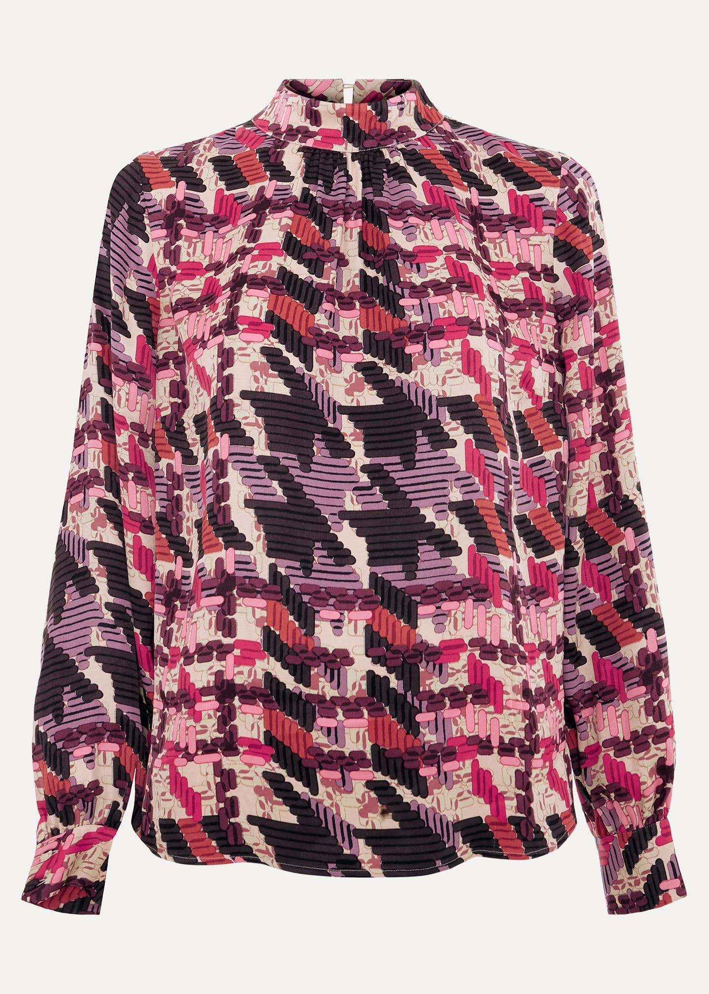 Lyla Satin Printed Blouse