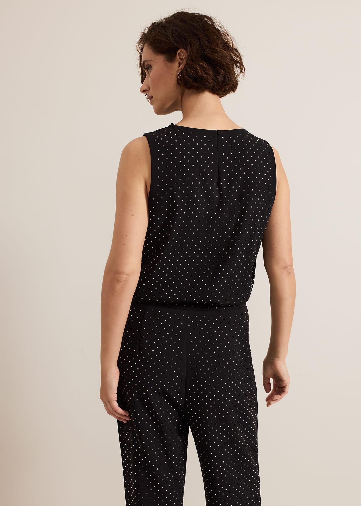 Ottie Black Cowl Neck Top