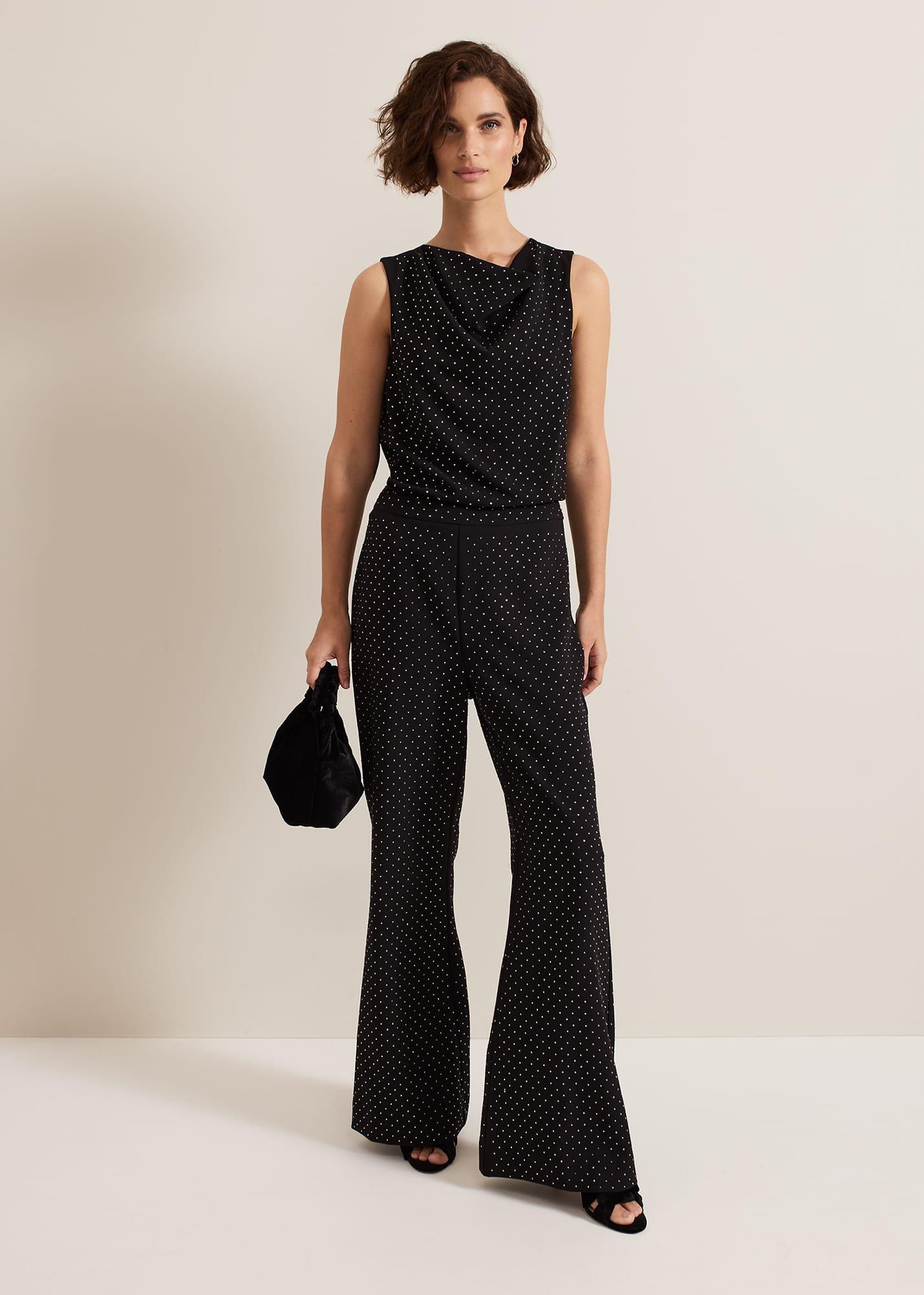 Ottie Black Cowl Neck Top