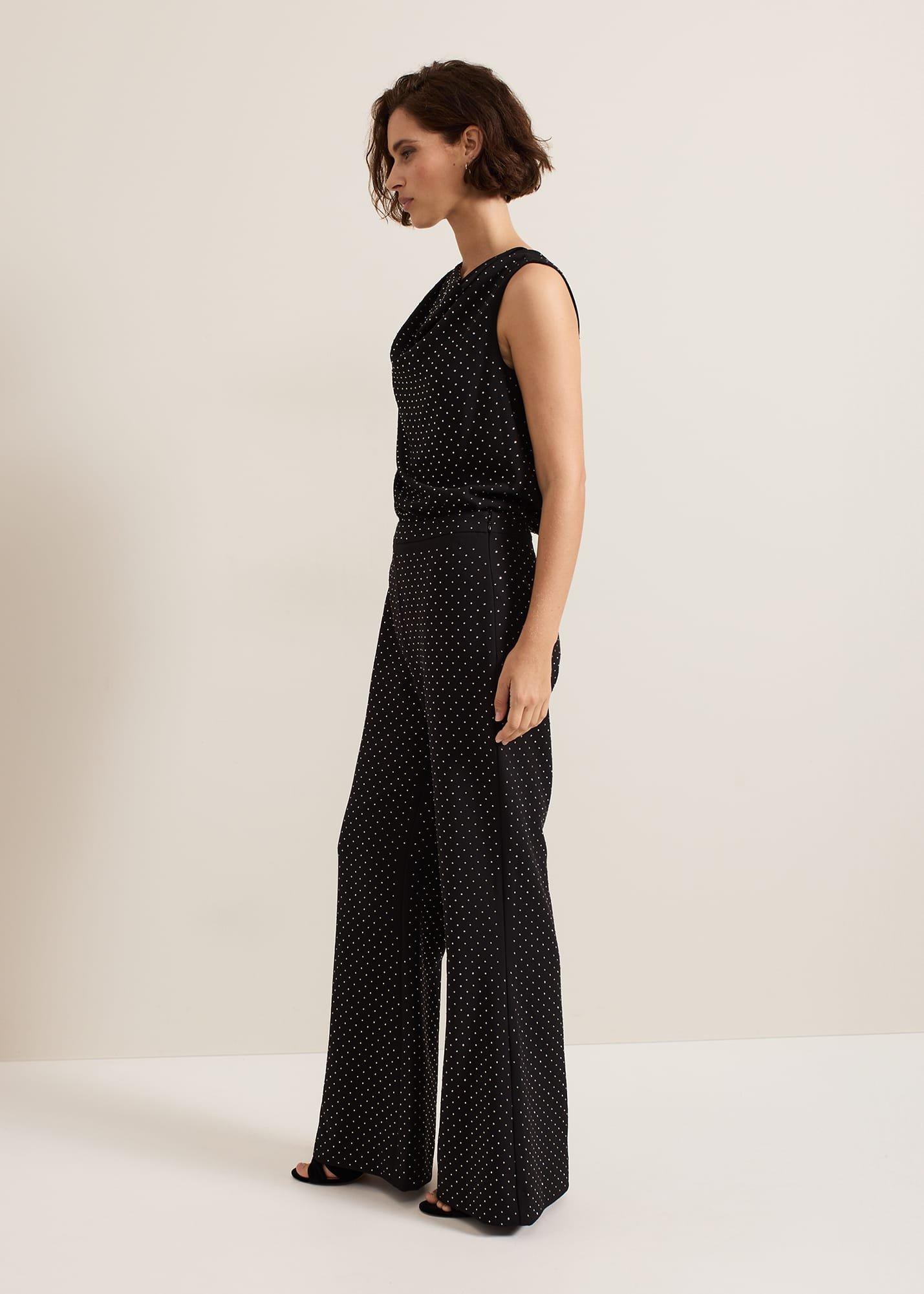 Ottie Black Cowl Neck Top