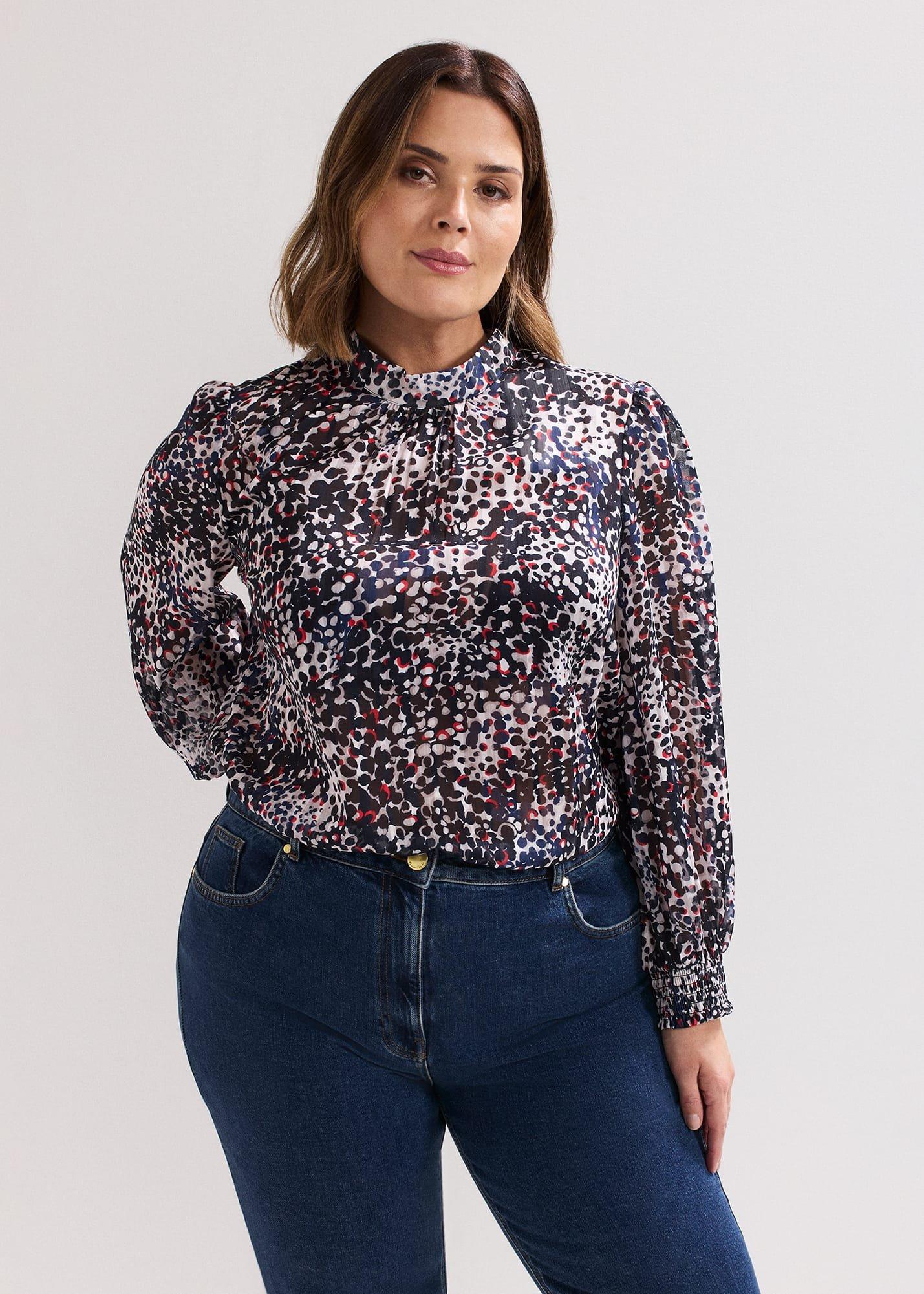 Ingrid Abstract Print Blouse