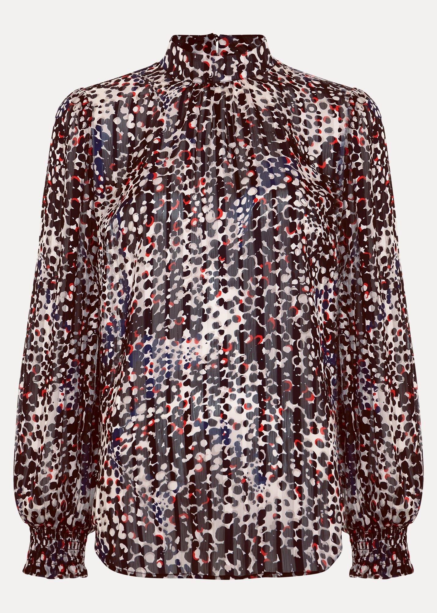 Ingrid Abstract Print Blouse