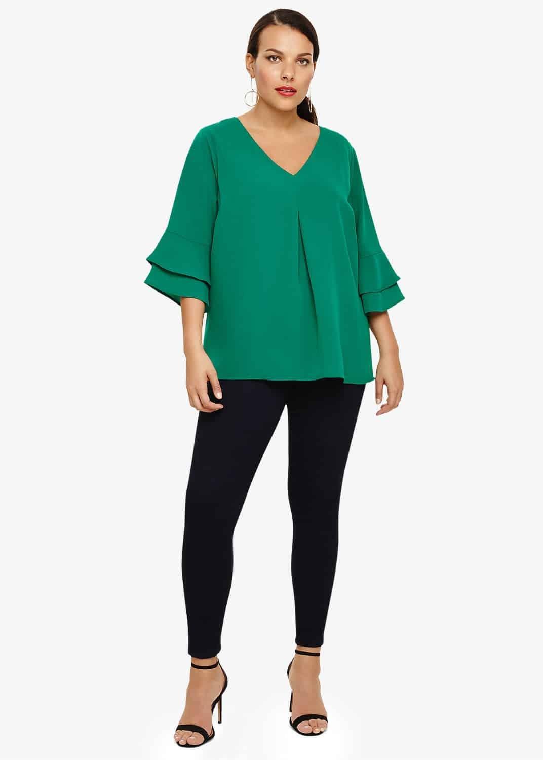 Kelly Fluted Sleeve Blouse