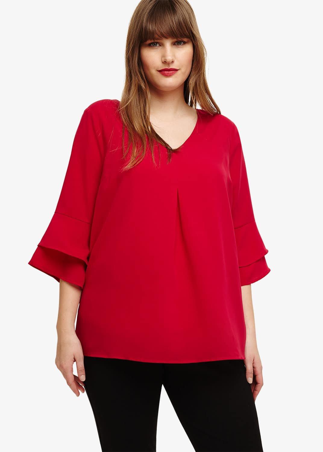 Kelly Fluted Sleeve Blouse