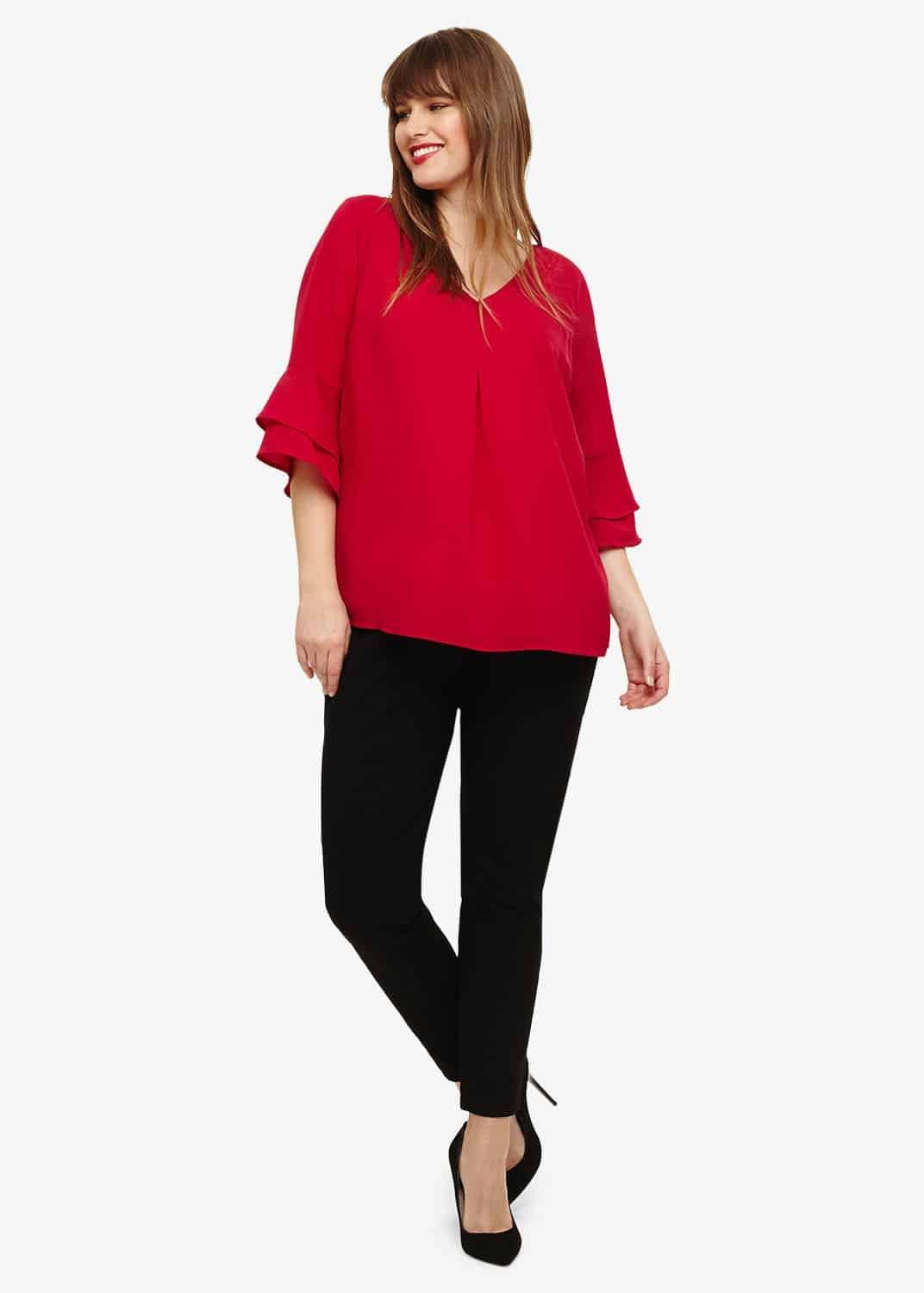 Kelly Fluted Sleeve Blouse
