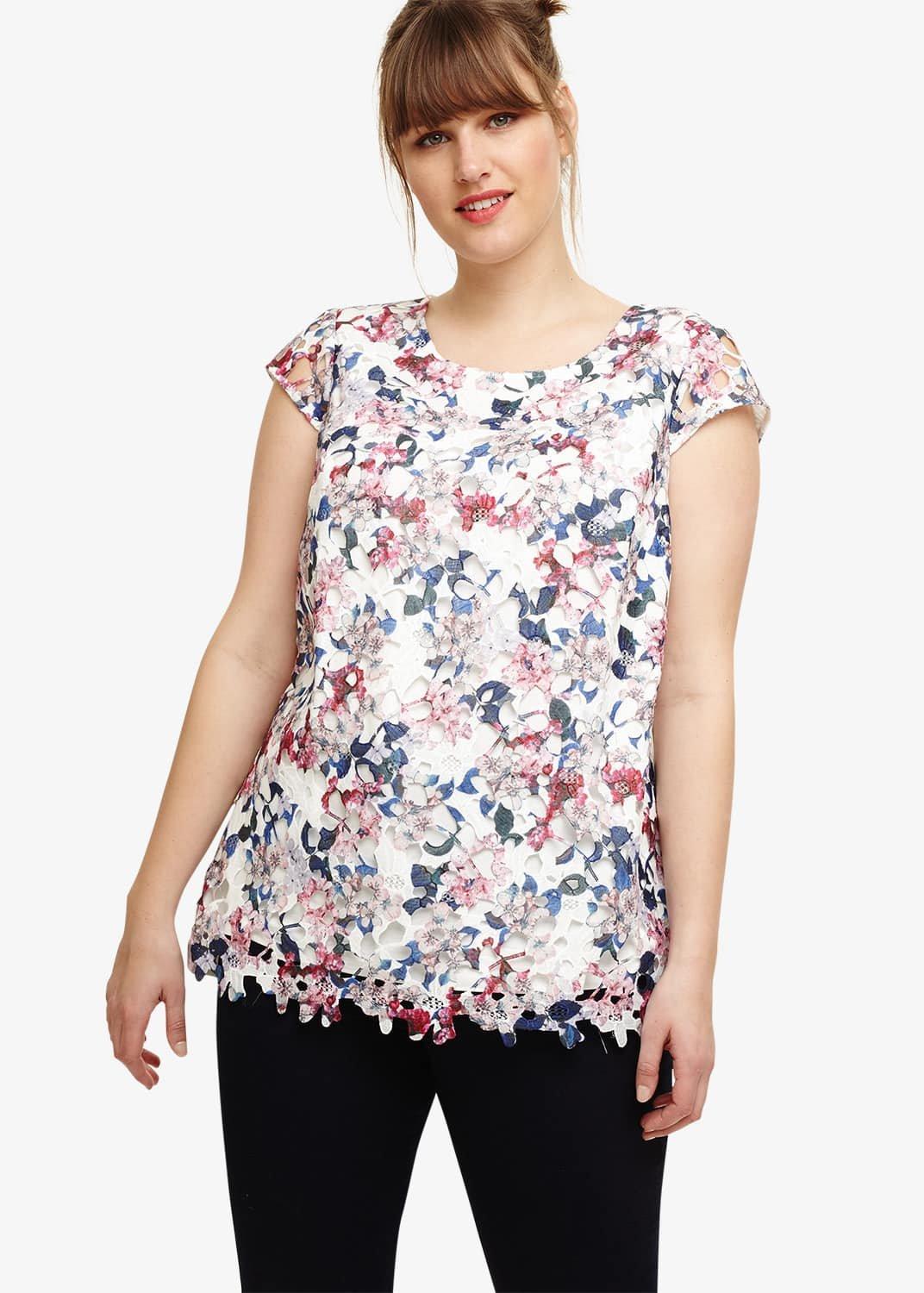 Sunny Printed Lace Top