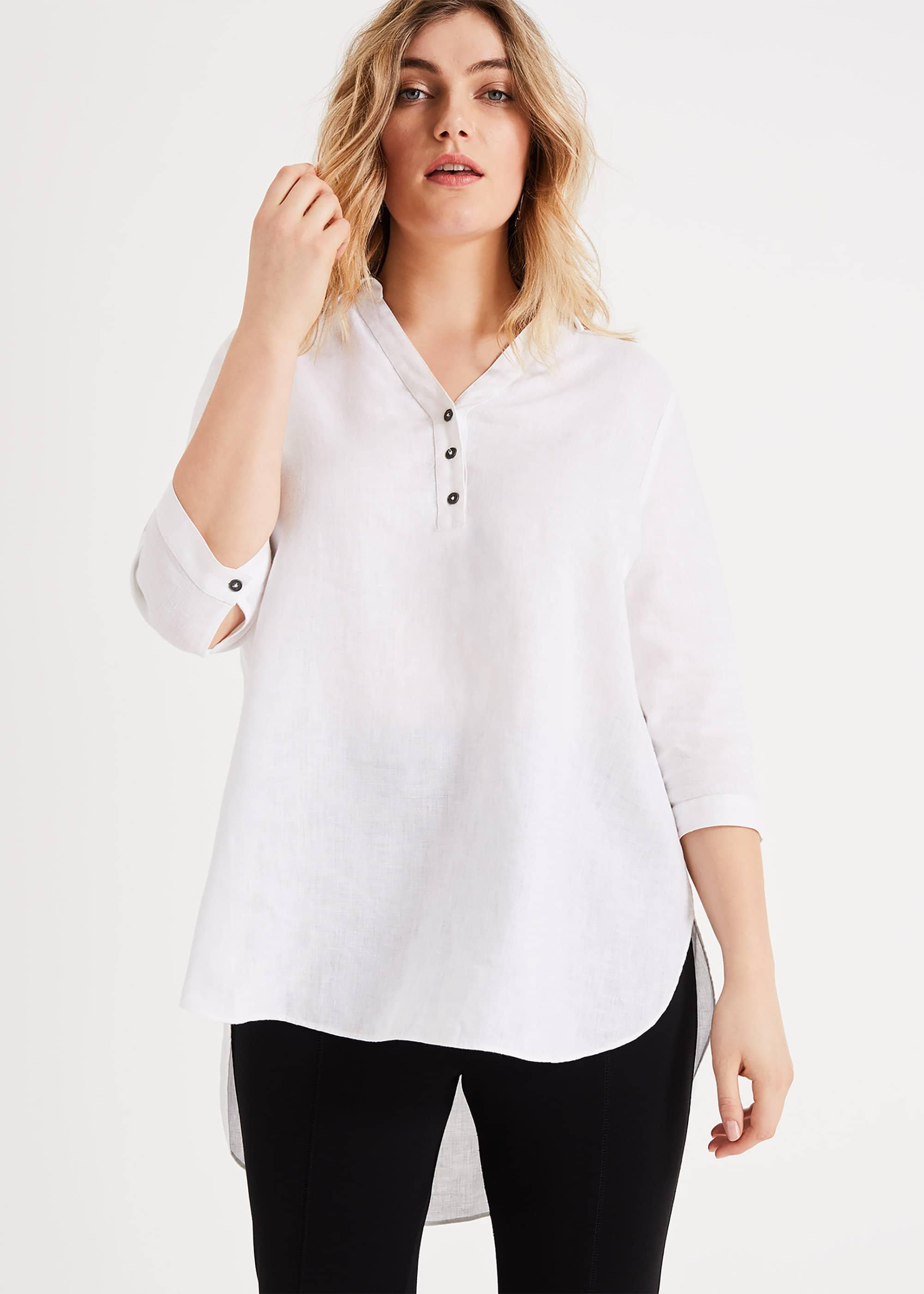 Haze Linen Longline Blouse