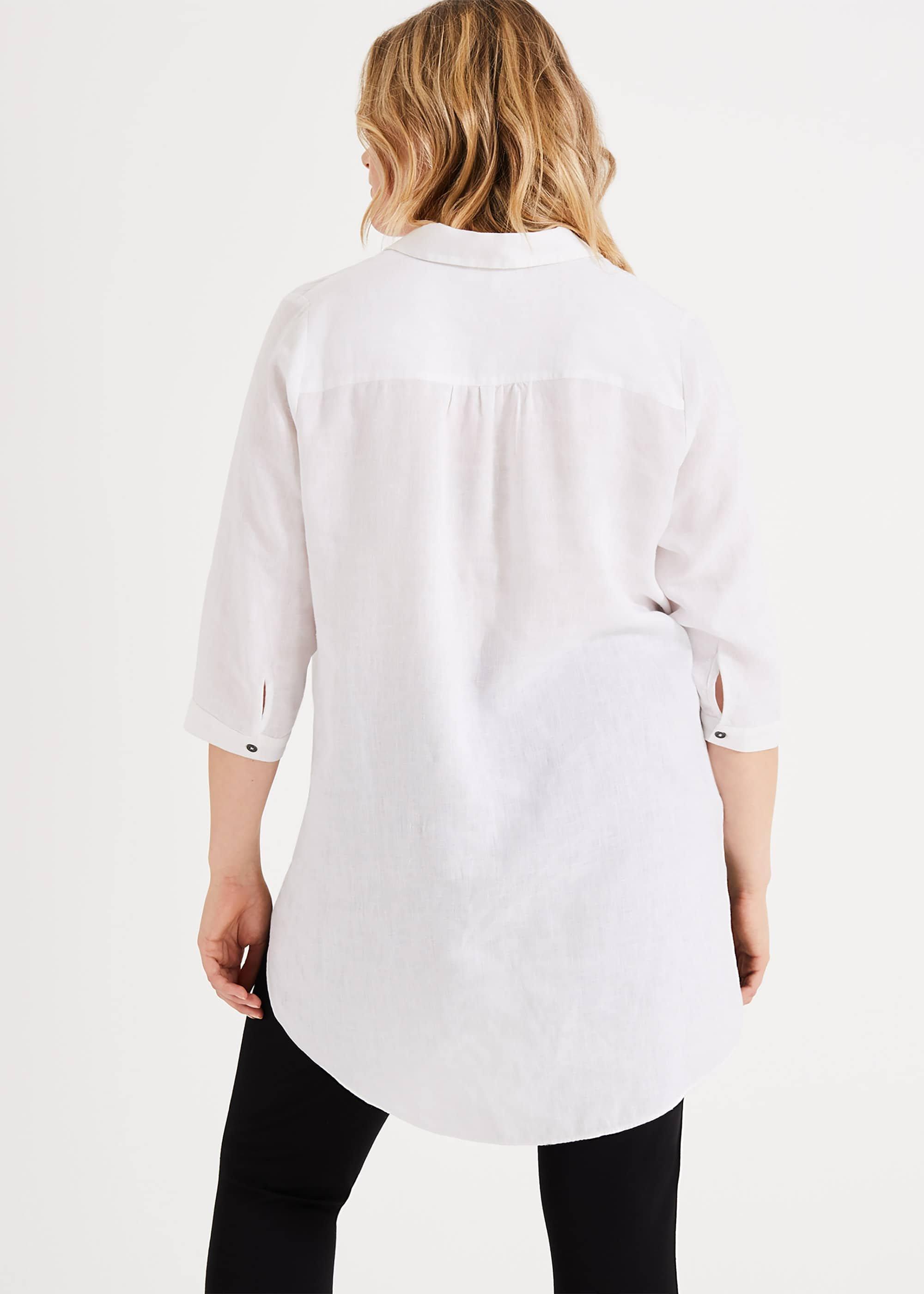 Haze Linen Longline Blouse