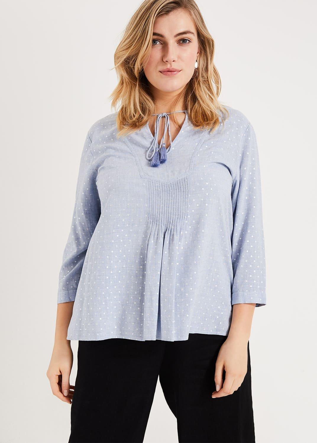 Izzie Foil Spot Top
