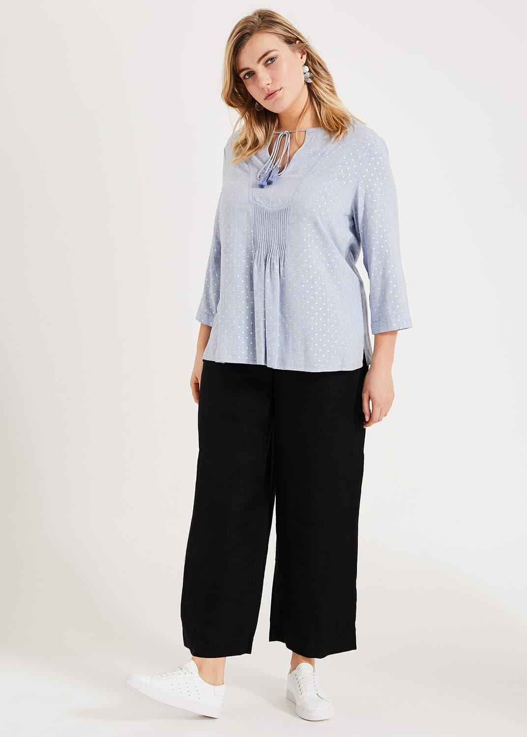 Izzie Foil Spot Top