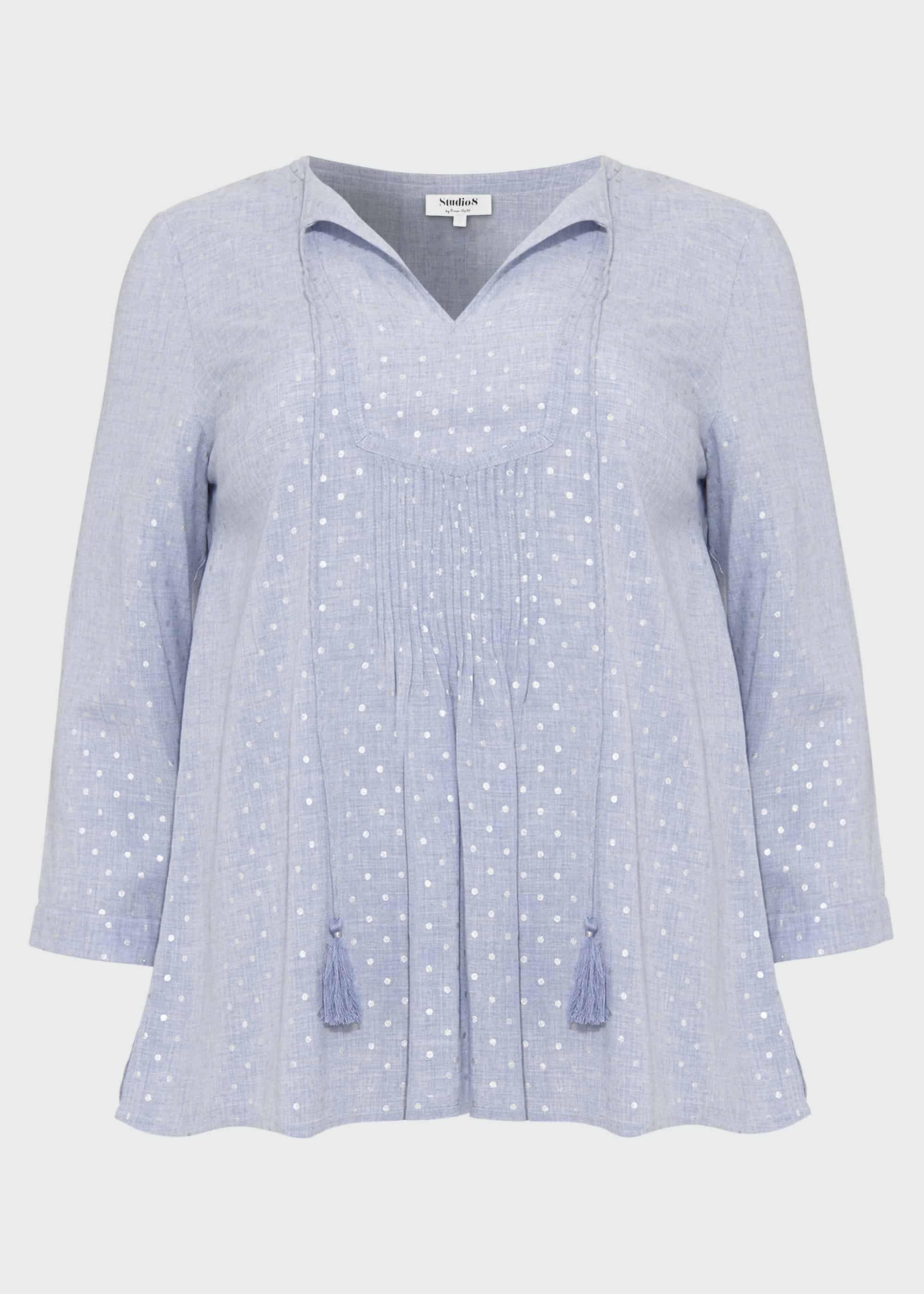 Izzie Foil Spot Top