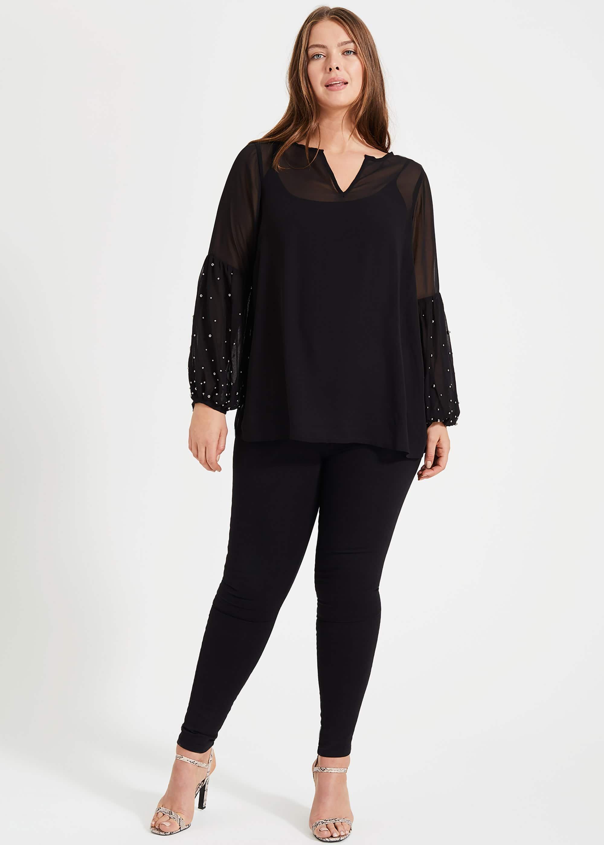 Melissa Beaded Sleeve Blouse