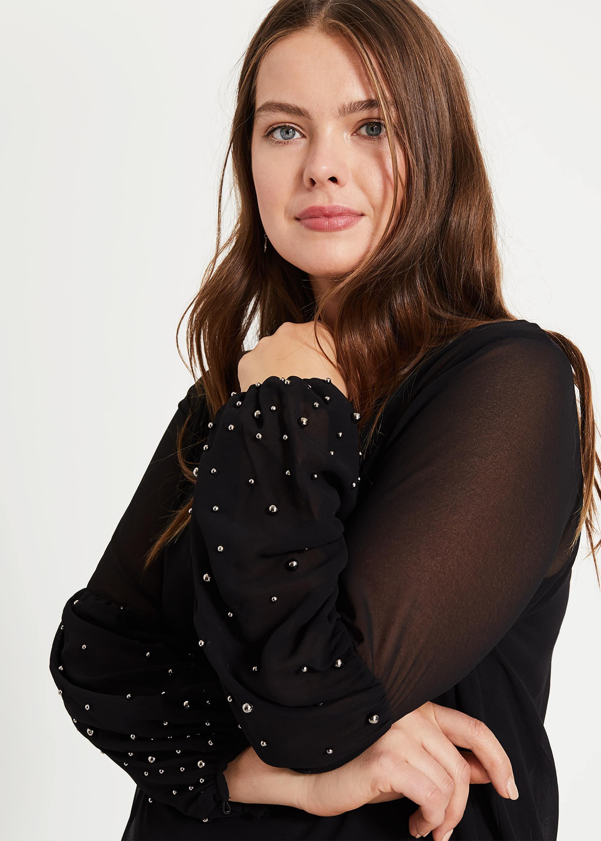 Melissa Beaded Sleeve Blouse