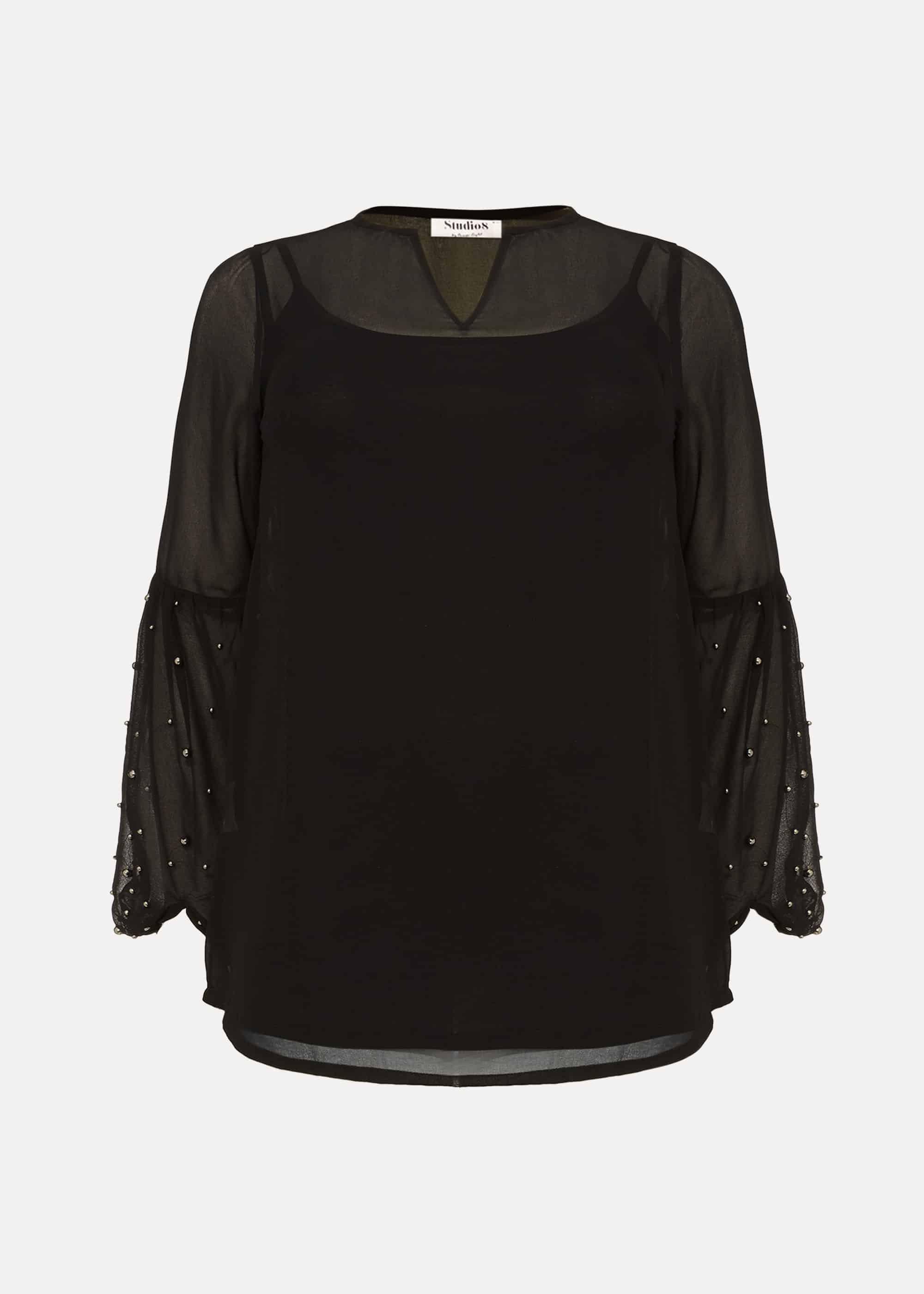 Melissa Beaded Sleeve Blouse