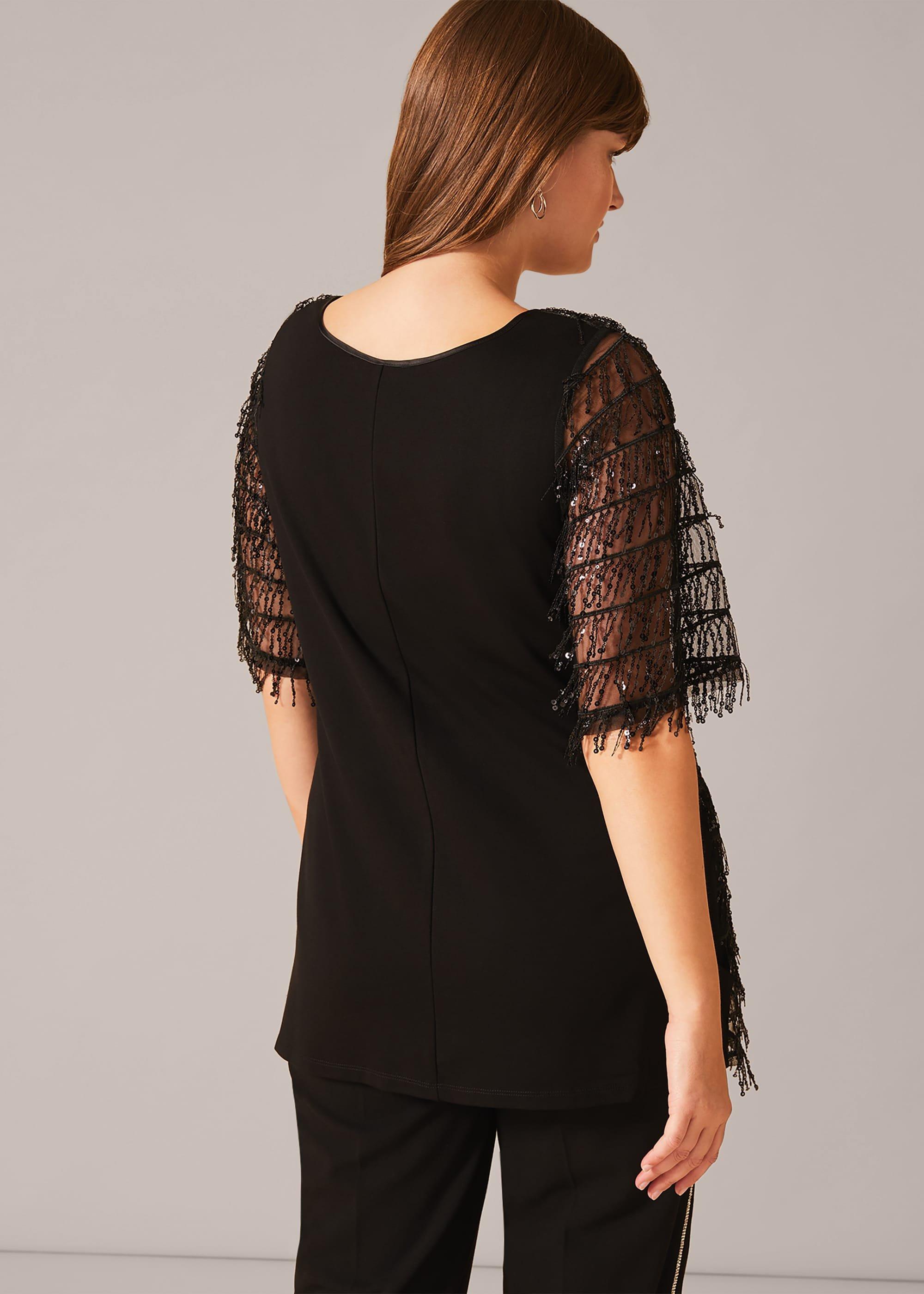 Peyton Sequin Fringe Top