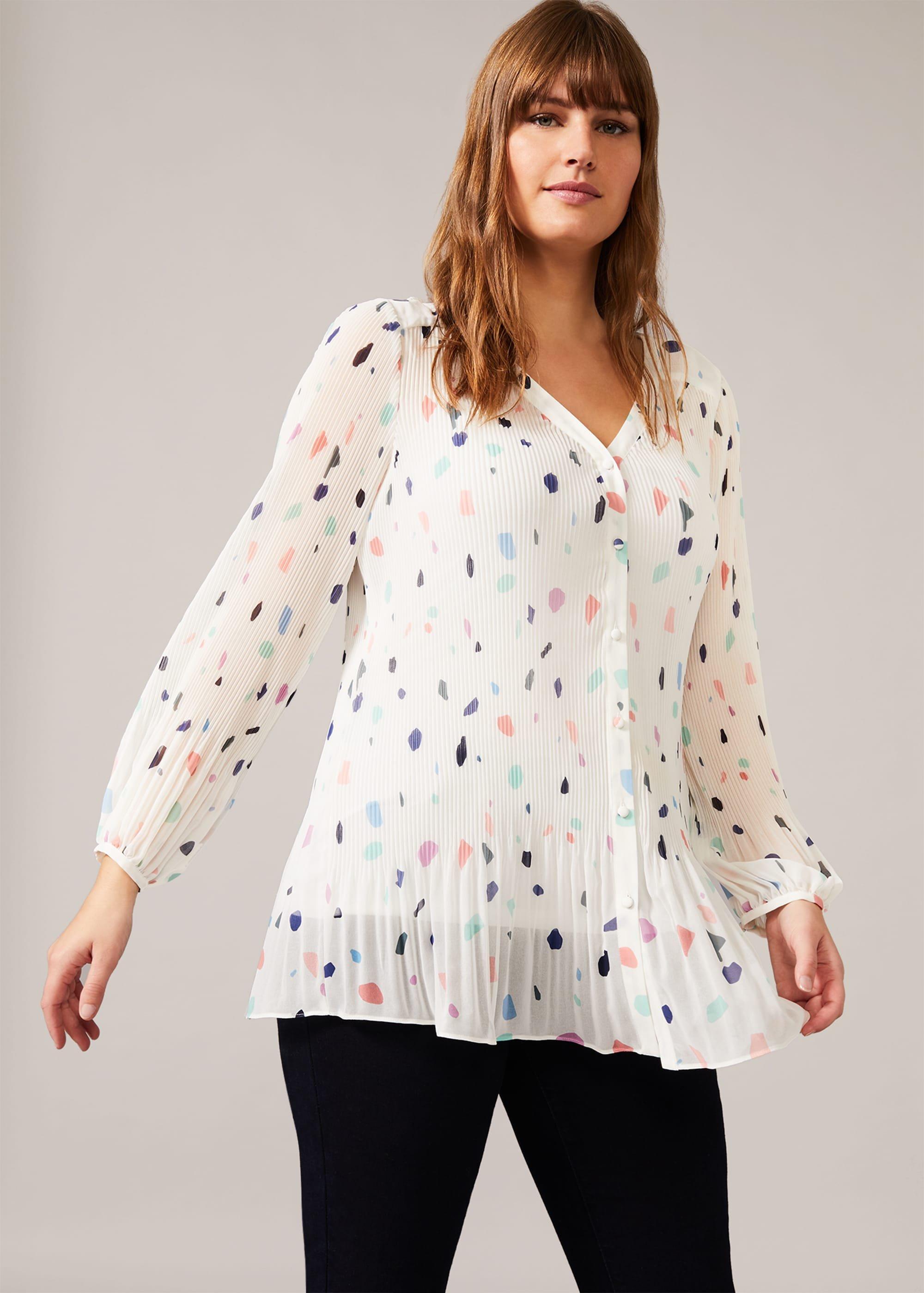 Dokota Printed Pleated Blouse