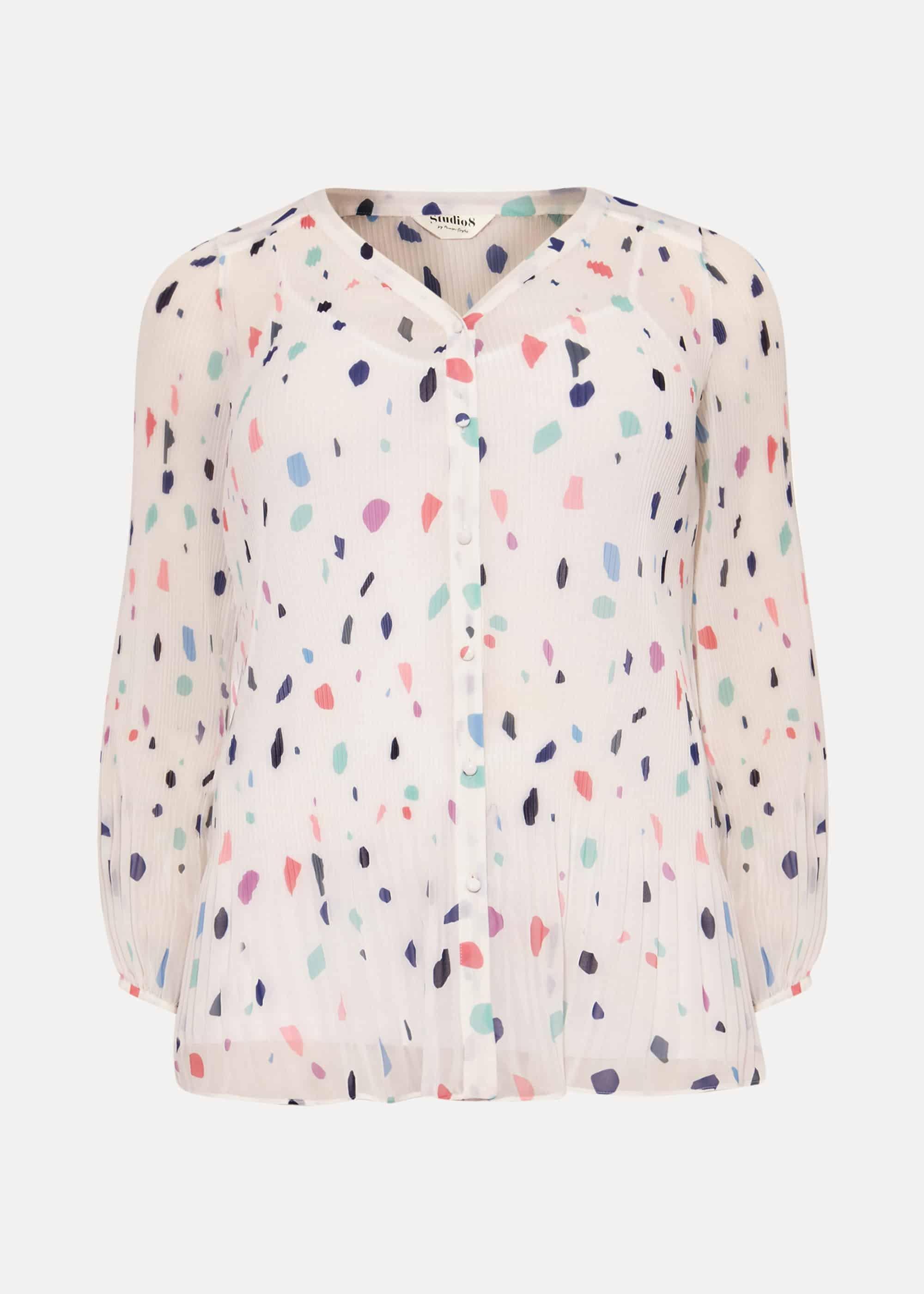 Dokota Printed Pleated Blouse