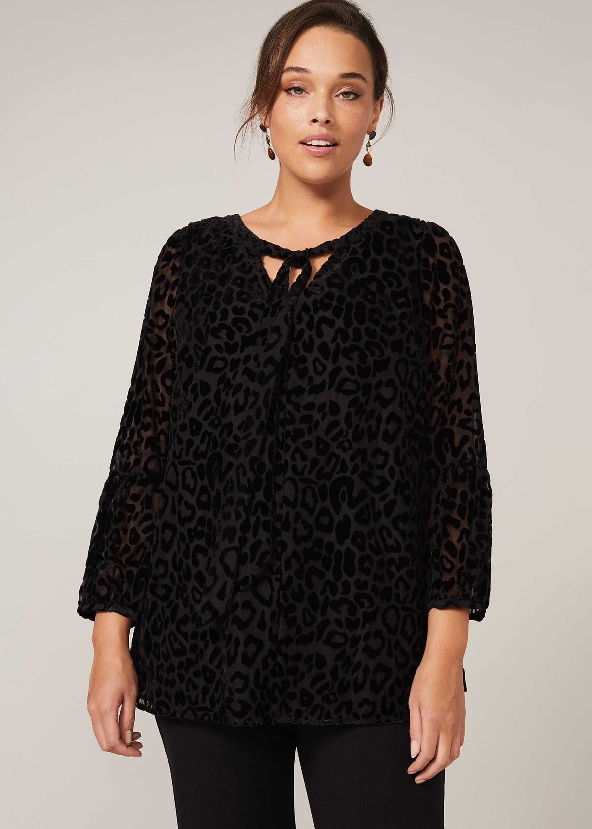Fanella Velvet Leopard Top