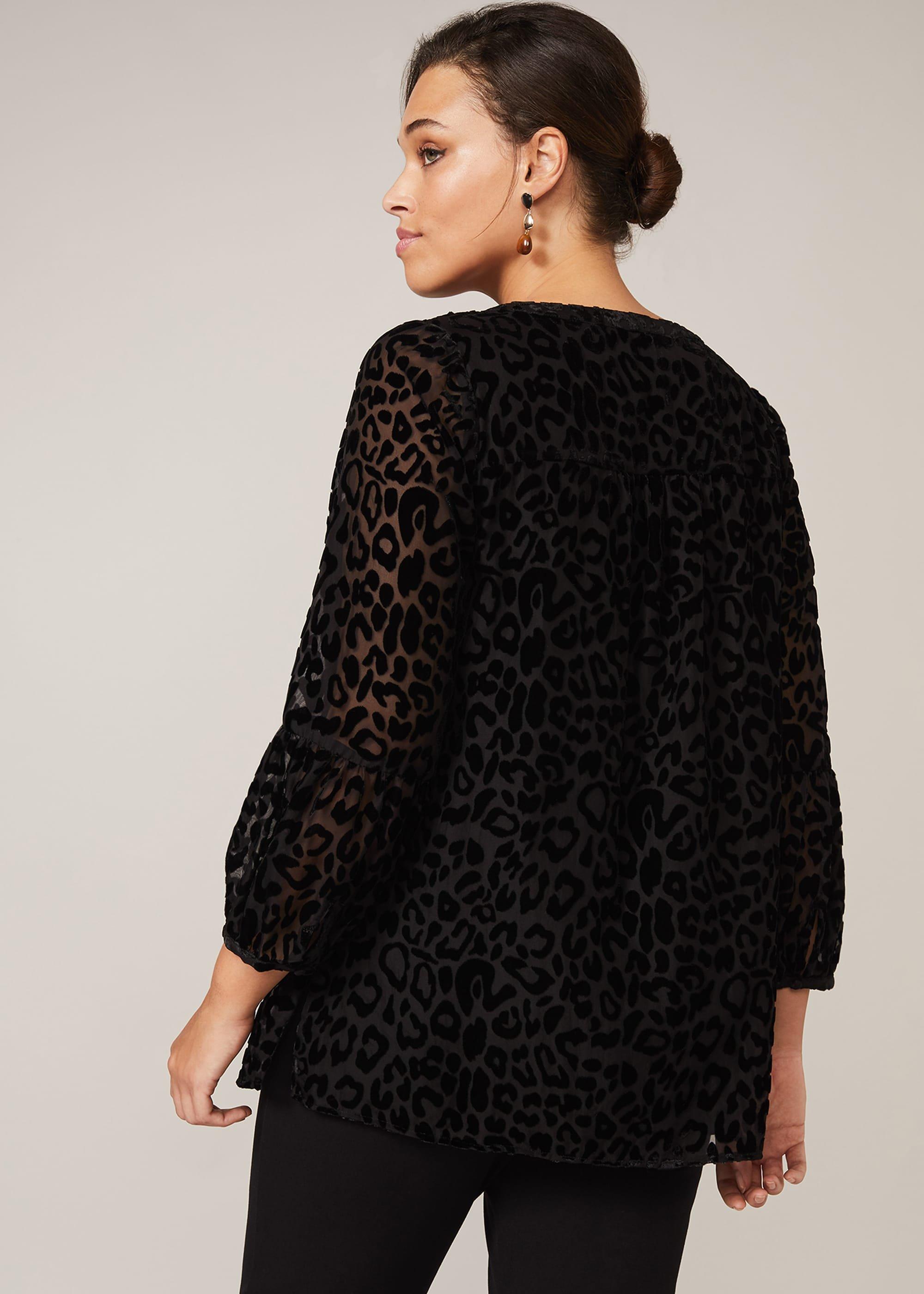 Fanella Velvet Leopard Top