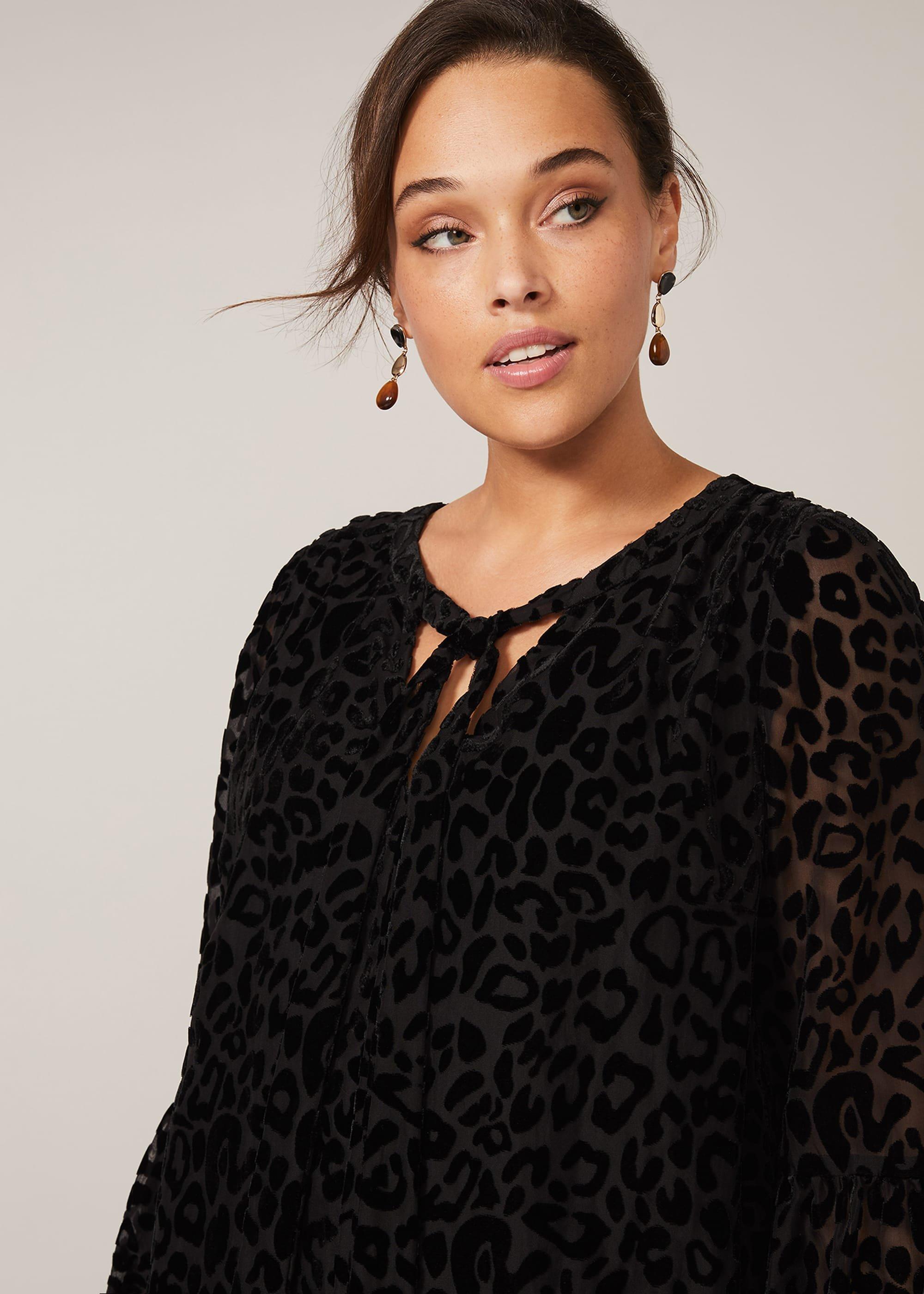 Fanella Velvet Leopard Top