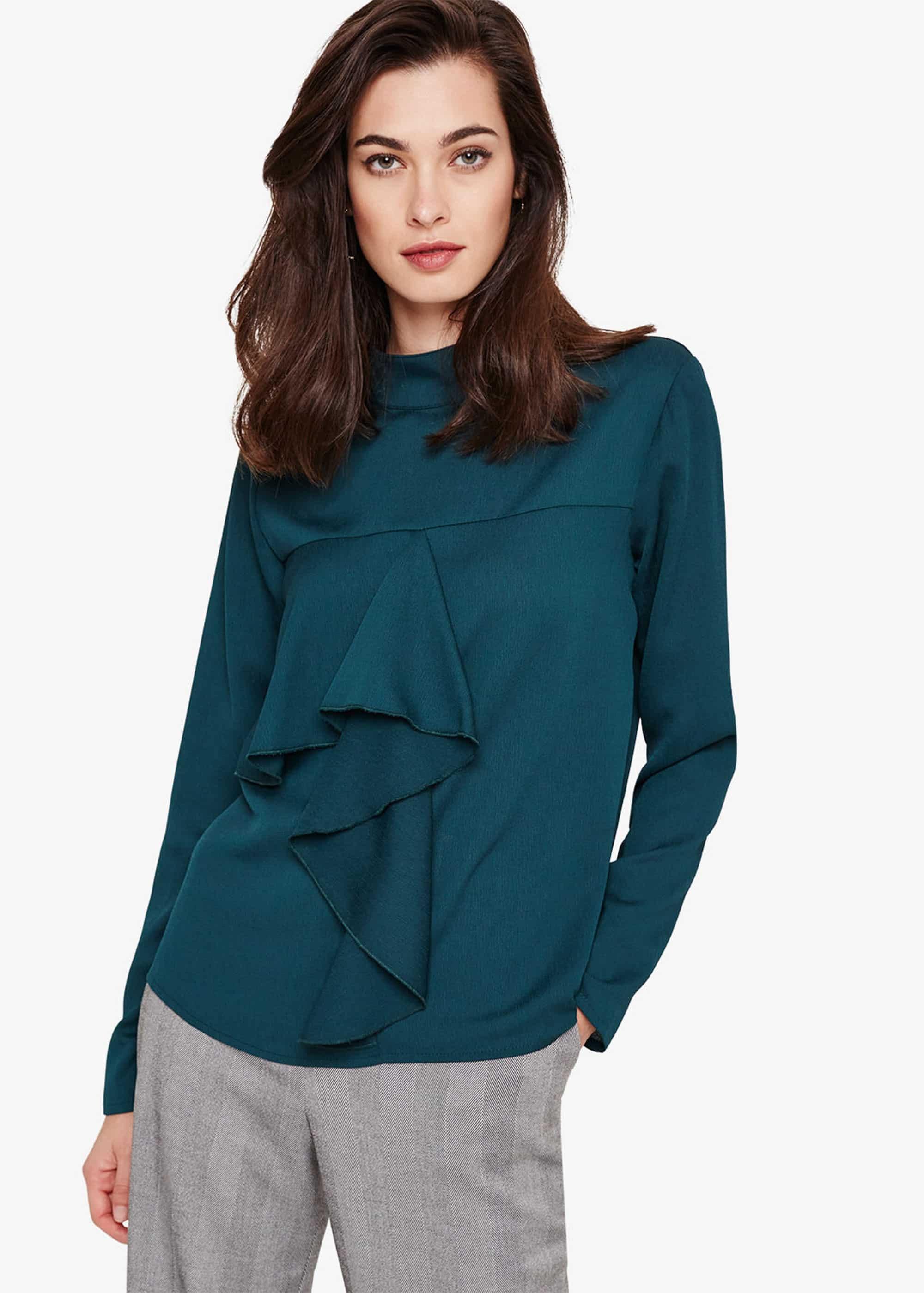 Hayes Drape Front Blouse